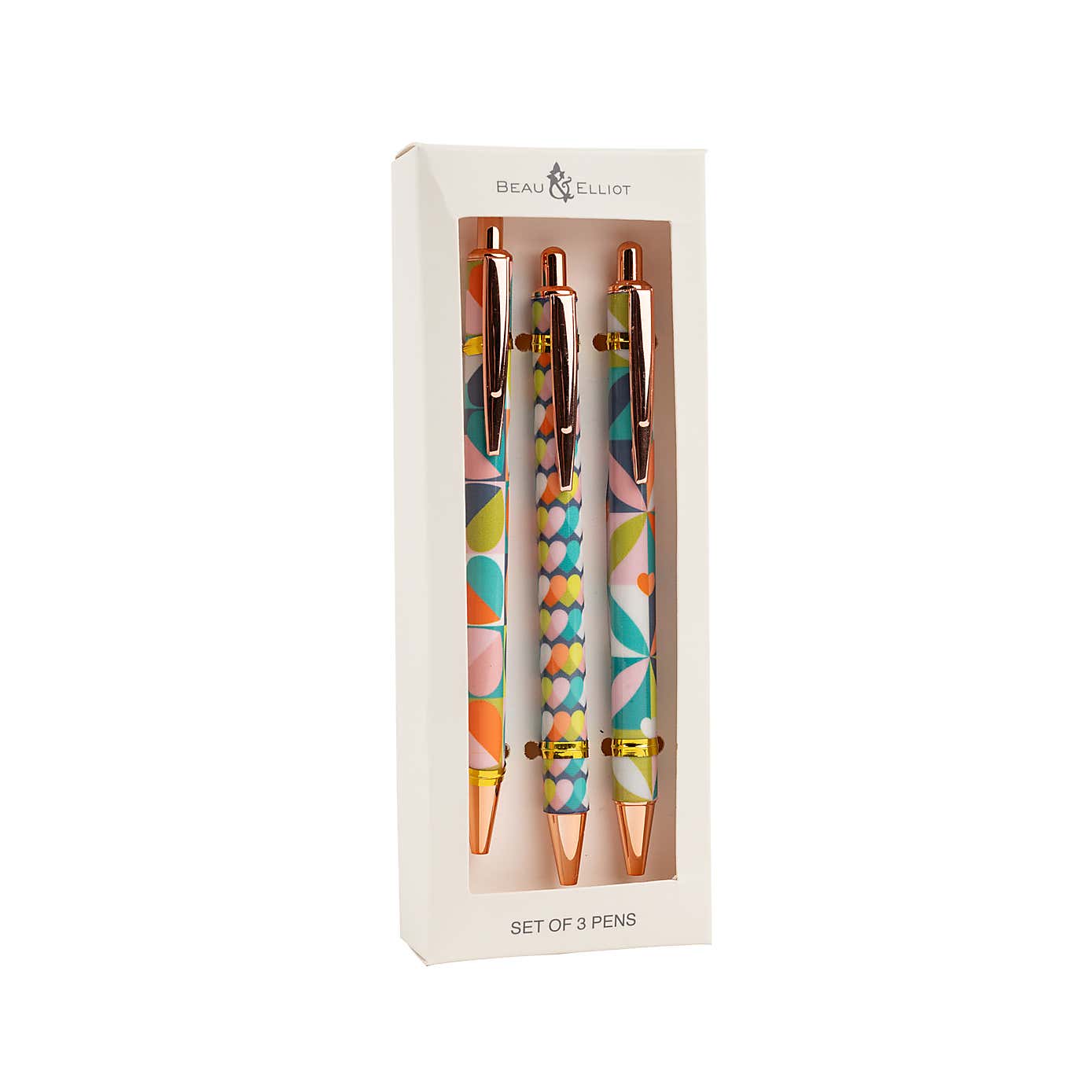 Carnaby Pack of 3 Mixed Designs Pen Set