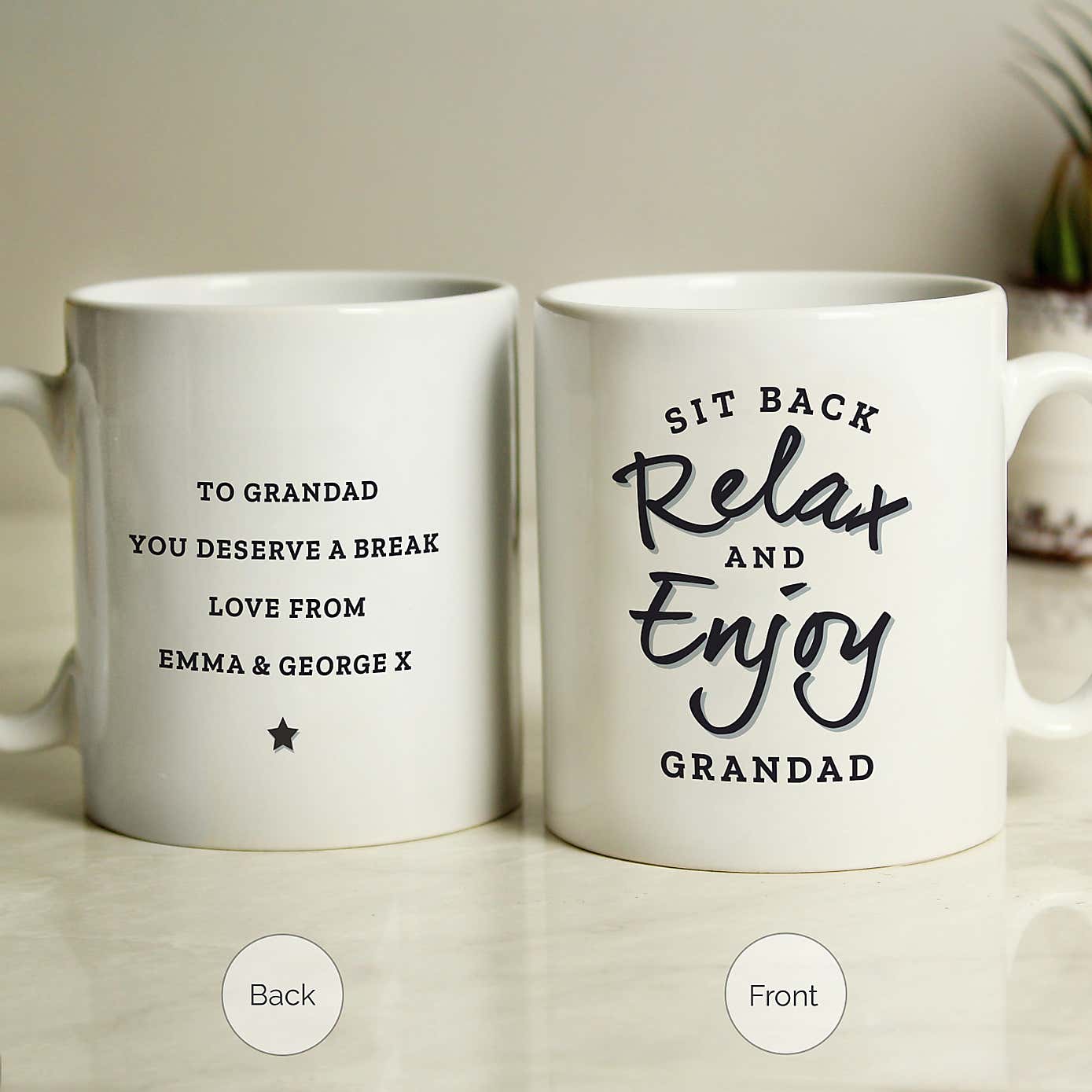Personalised Sit Back and Relax Mug