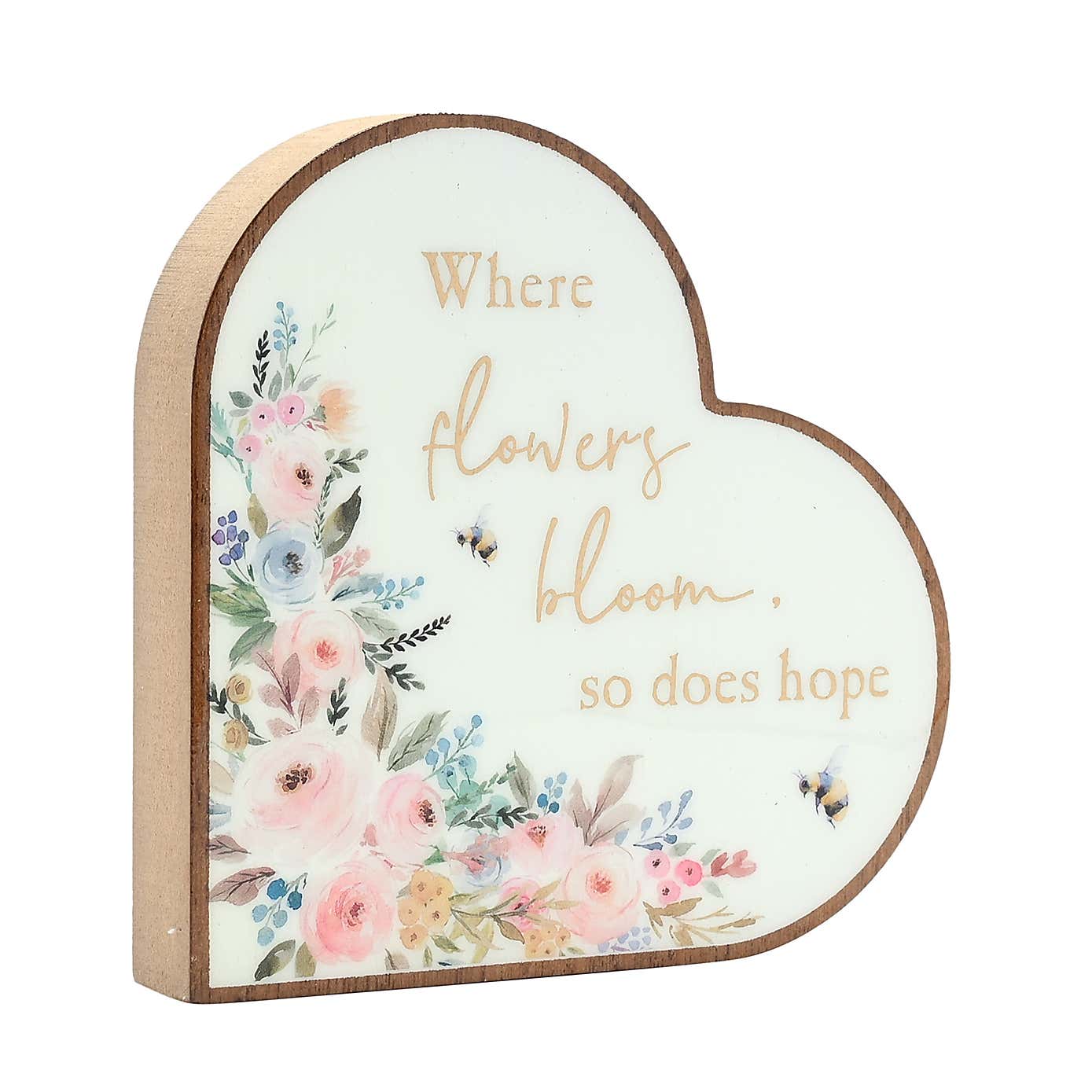 The Cottage Garden Hope Heart Plaque