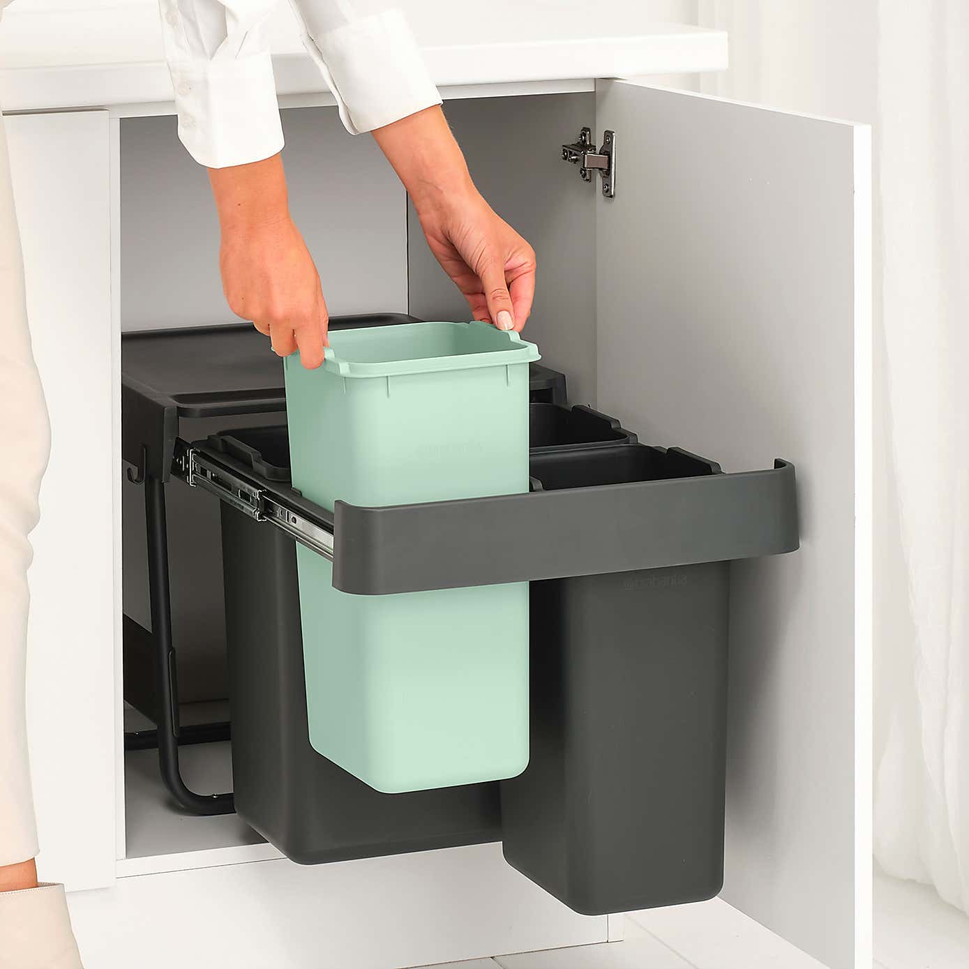 Brabantia Sort and Go 3 Sections 10L, 10L & 20L Bin