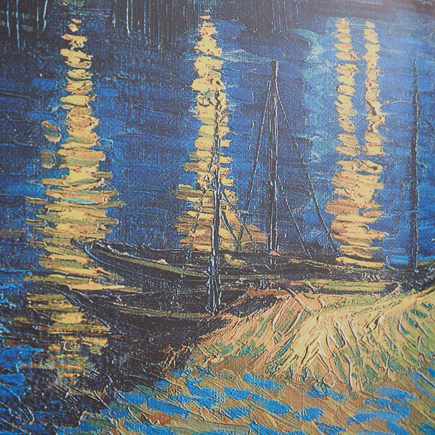 Night at the Rhone by Van Gogh Framed Print