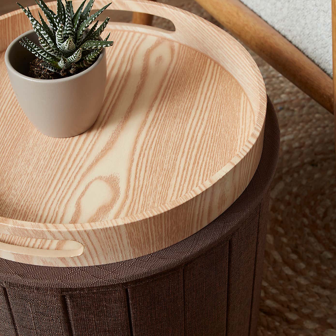 Edited Life Round Ottoman