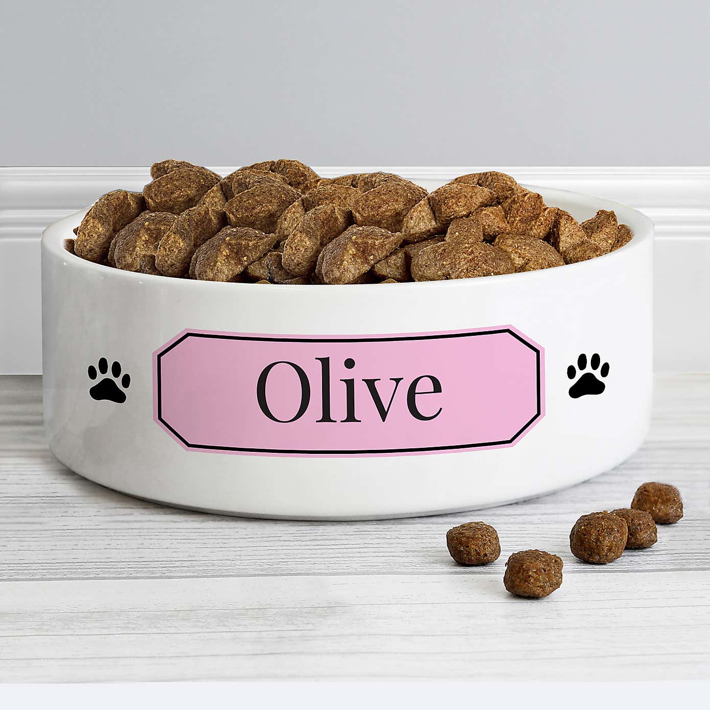 Personalised Plaque Ceramic Pet Bowl