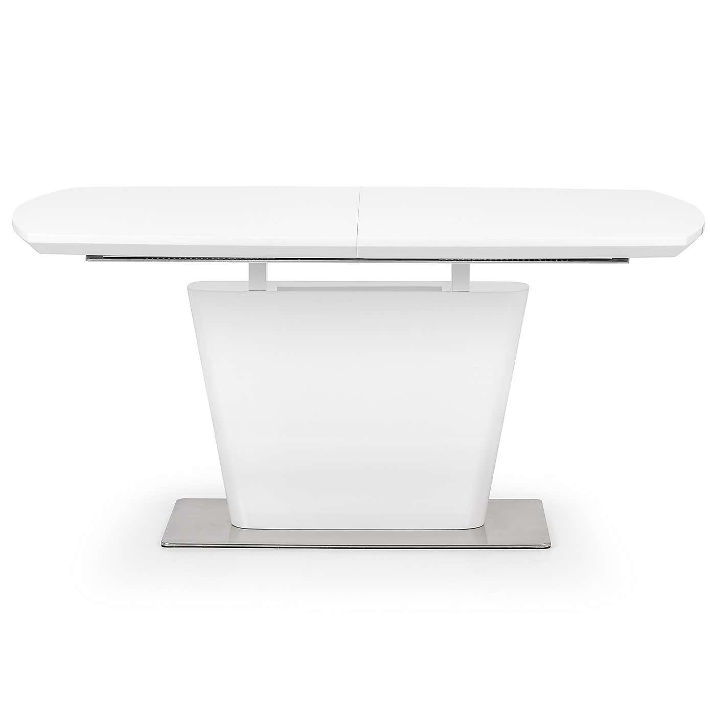 Como High Gloss Extendable Dining Table Grey