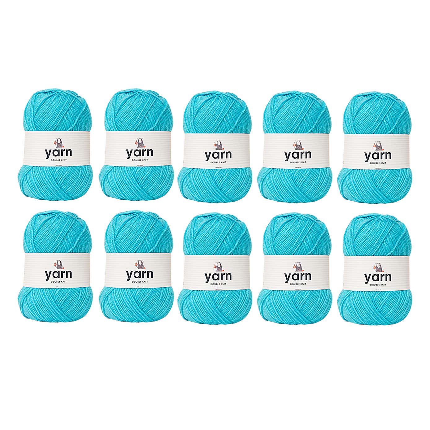 Pack of 10 DK Yarn 100g Balls