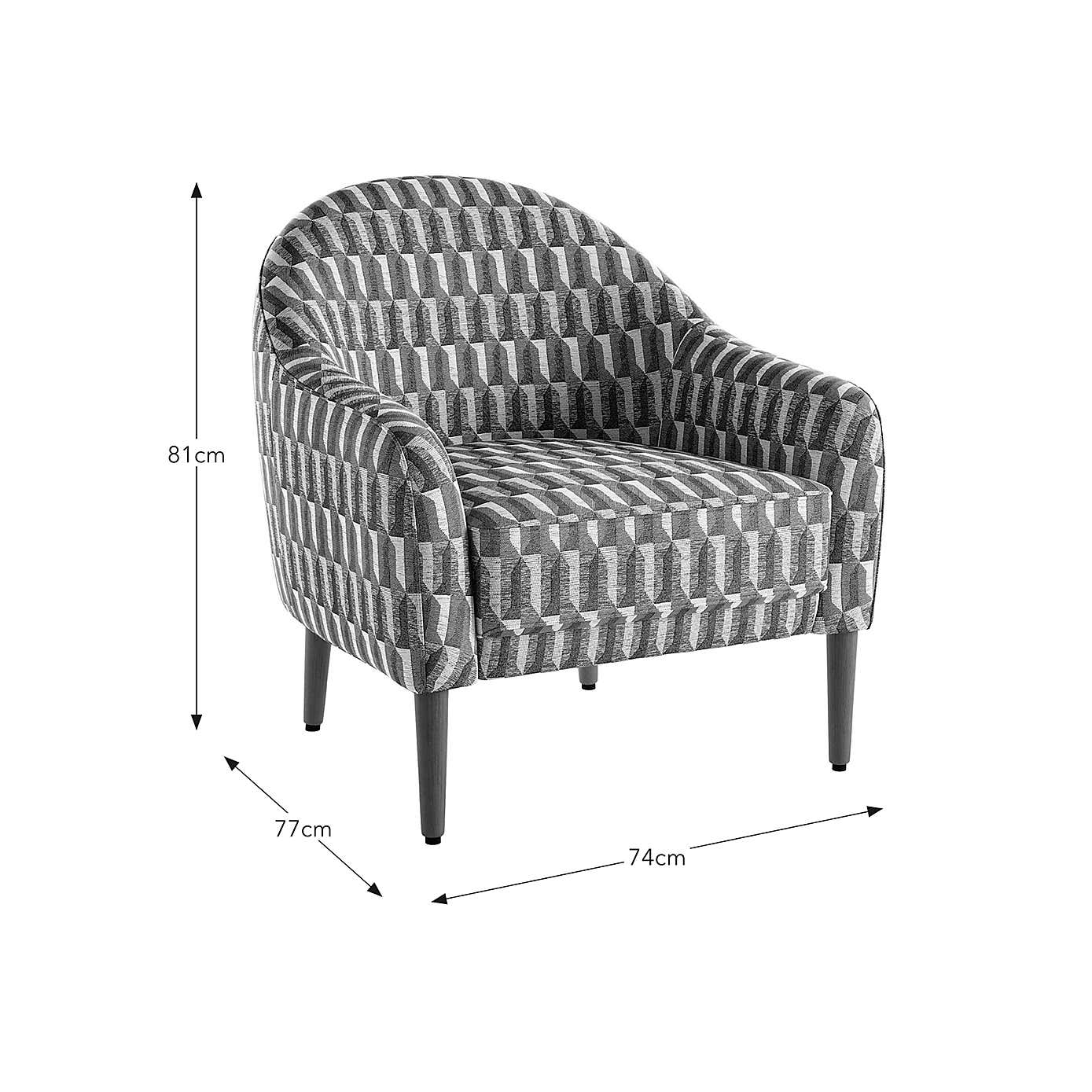 Kaspar Regents Jacquard Tub Chair