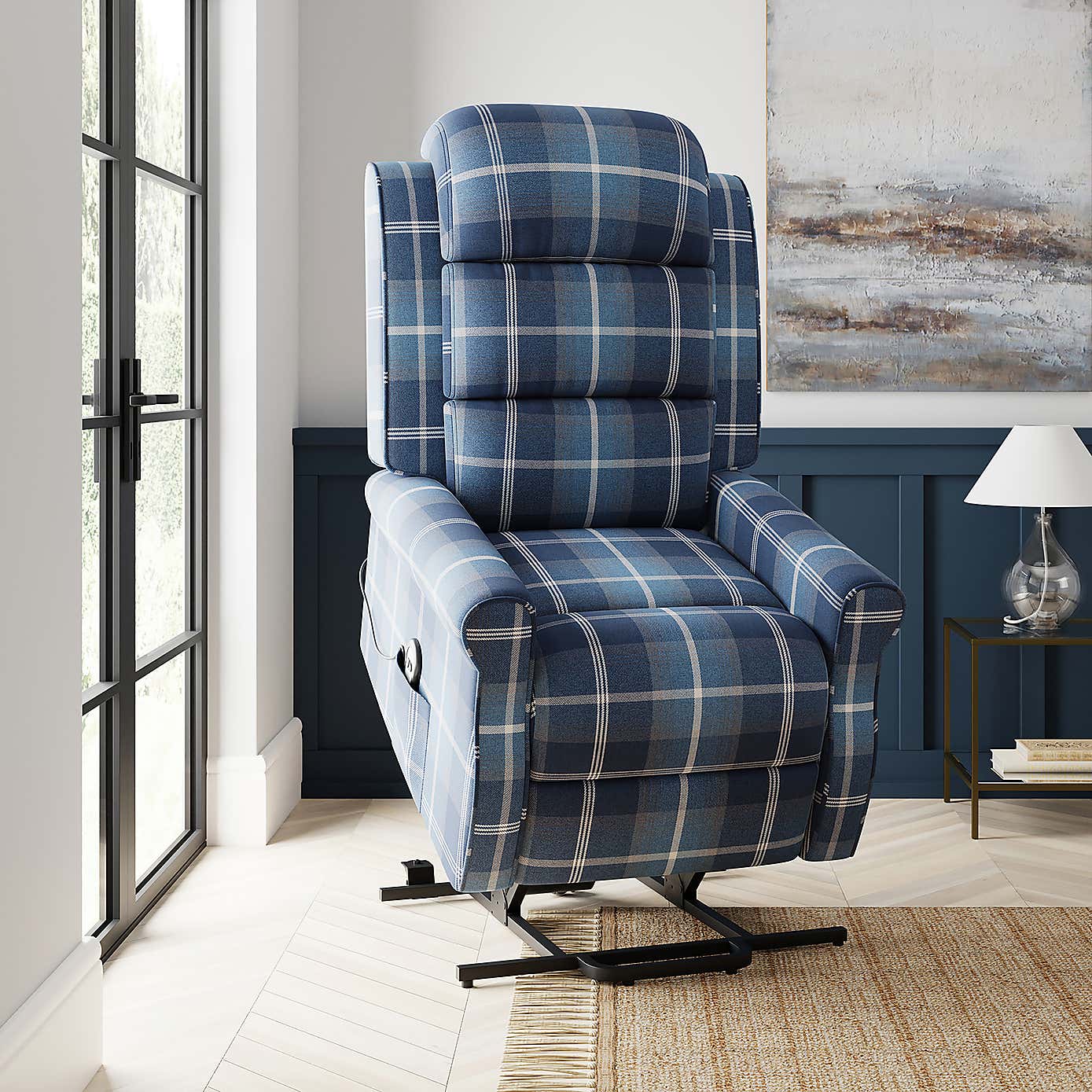 Edith Check Rise and Recline Chair
