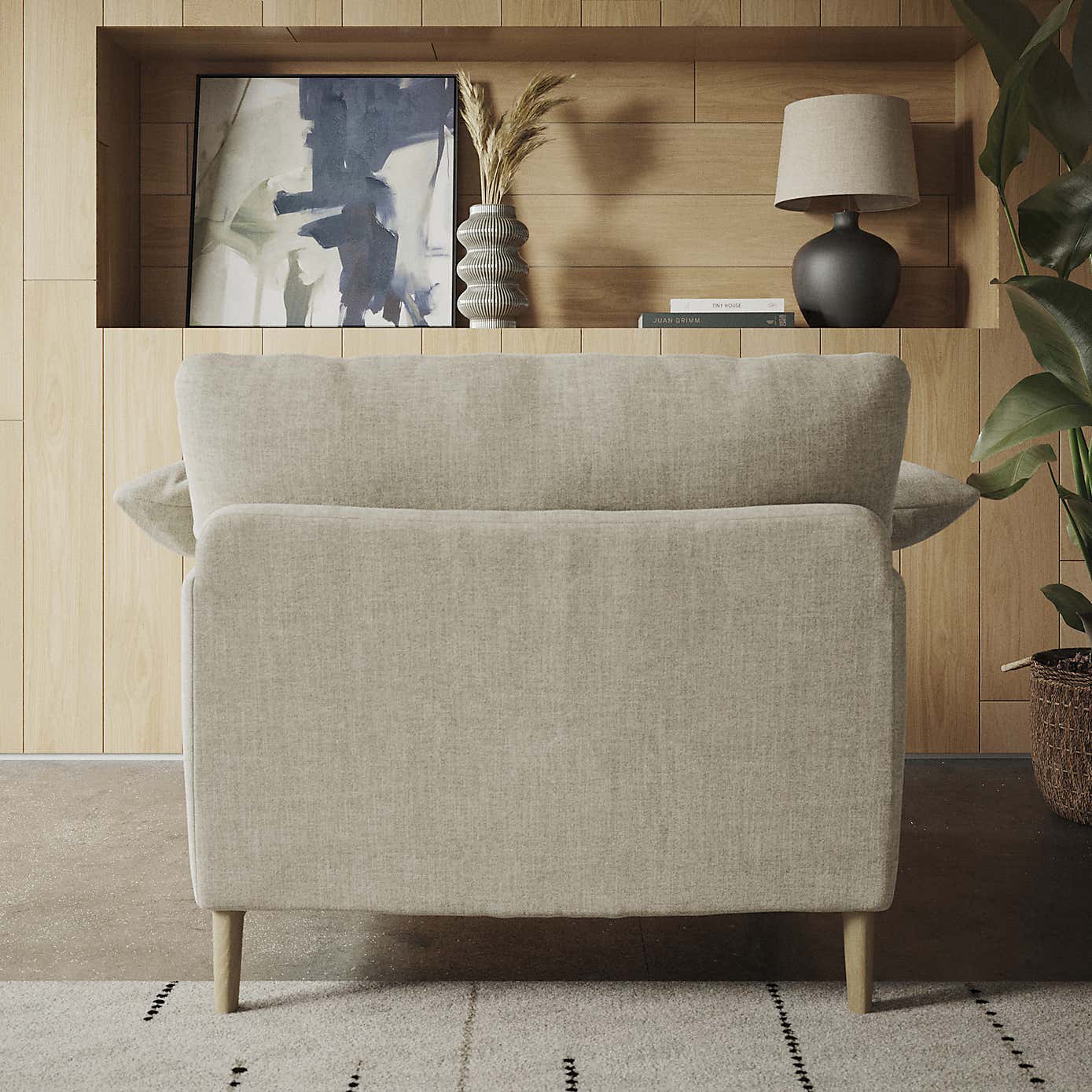 Hector Tonal Plush Chenille Snuggle Chair