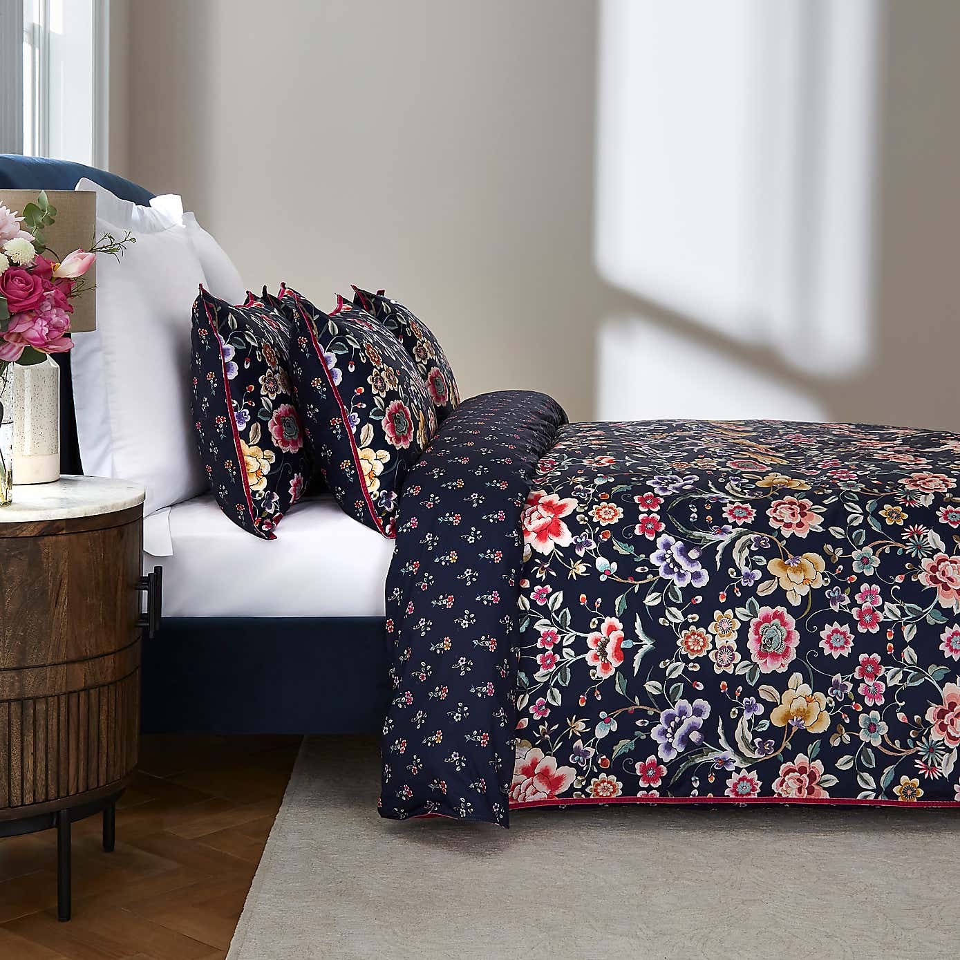 Dorma Midnight Garden Ink Duvet Cover and Pillowcase Set