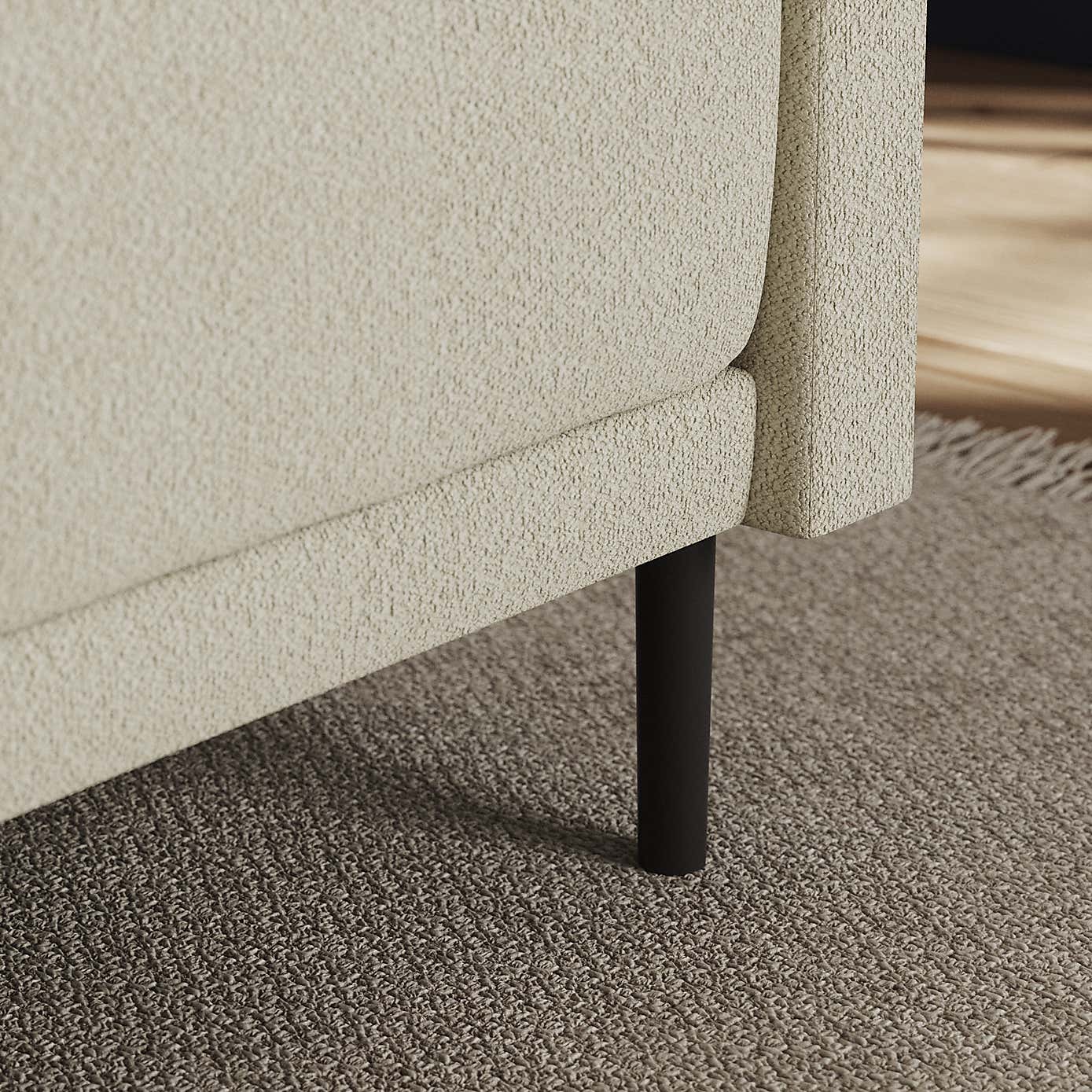 Mae Corner Dining Bench, Boucle