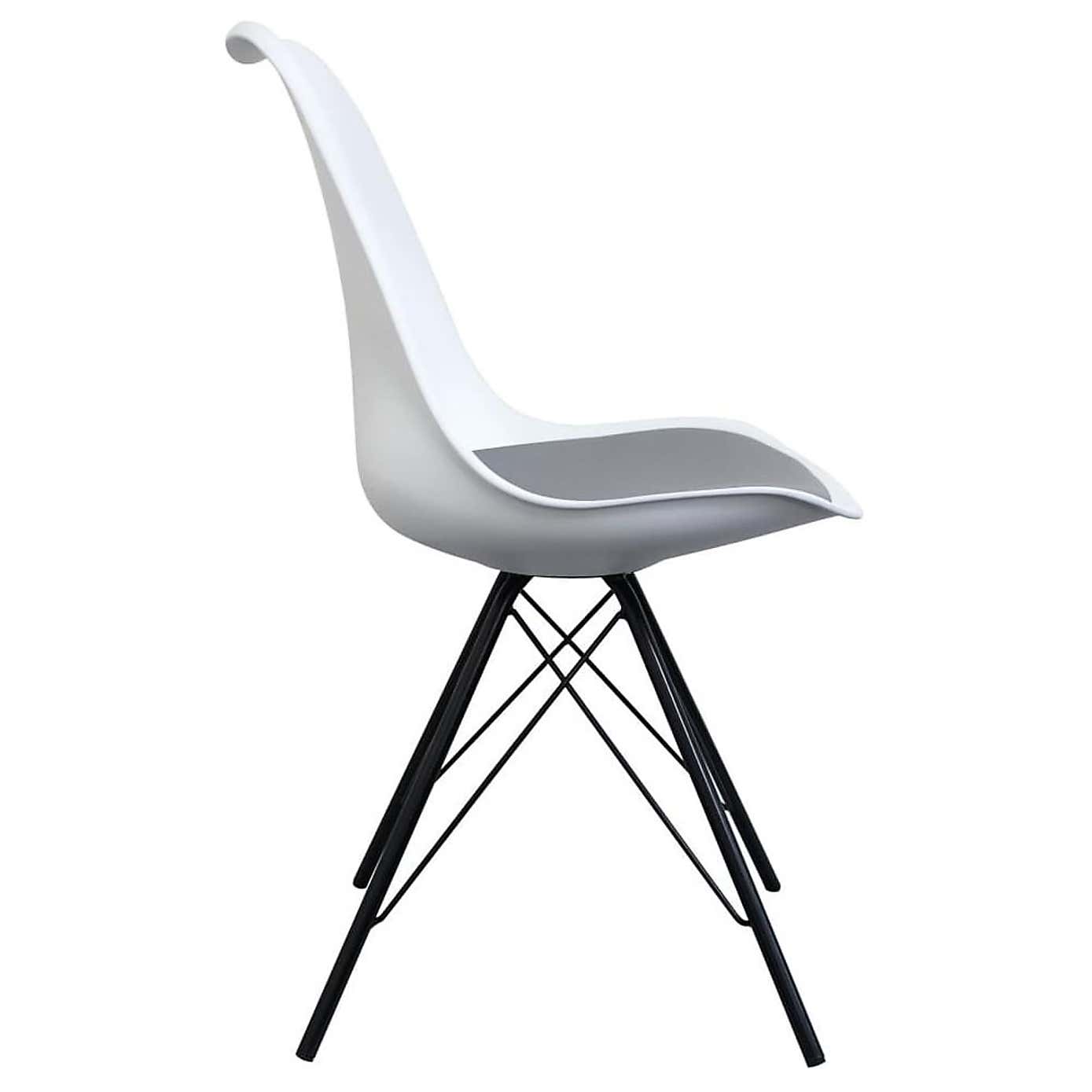 Fusion Living Soho White Plastic Dining Chair