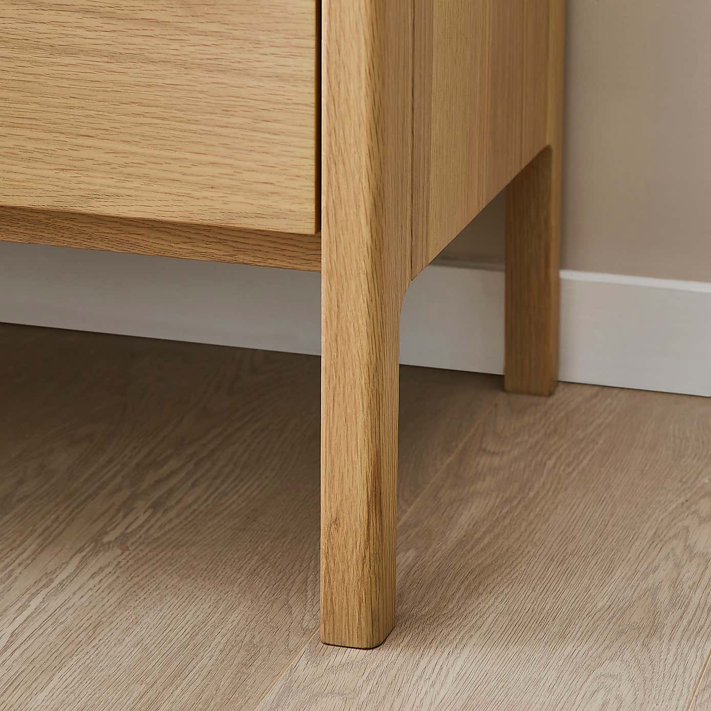 Elements Holmes Compact Bedside Table, Oak