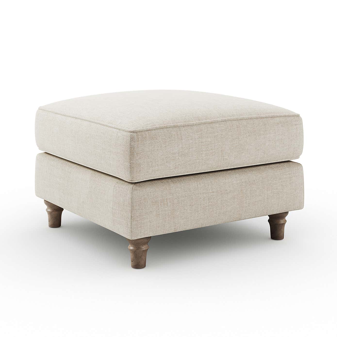 Flori Footstool, Tonal Plush Chenille