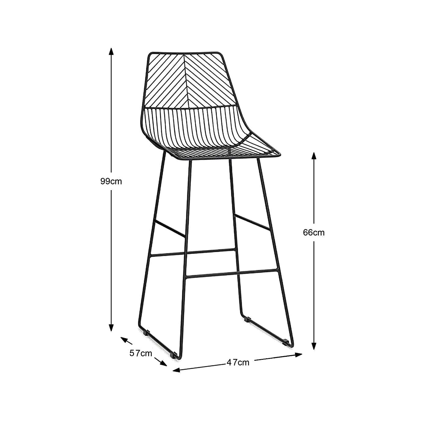 Siena Black Bar Chair