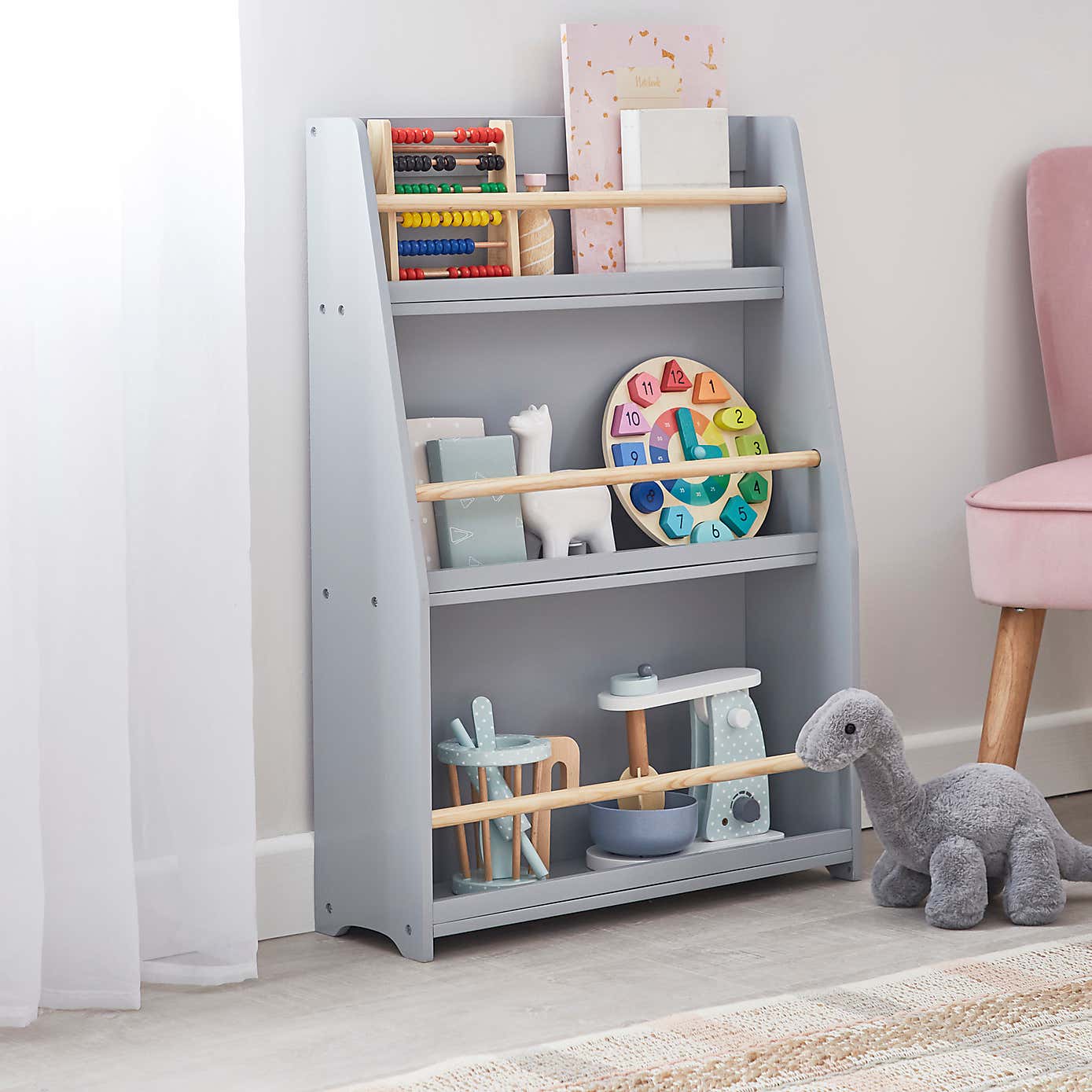 Kids White Bookcase