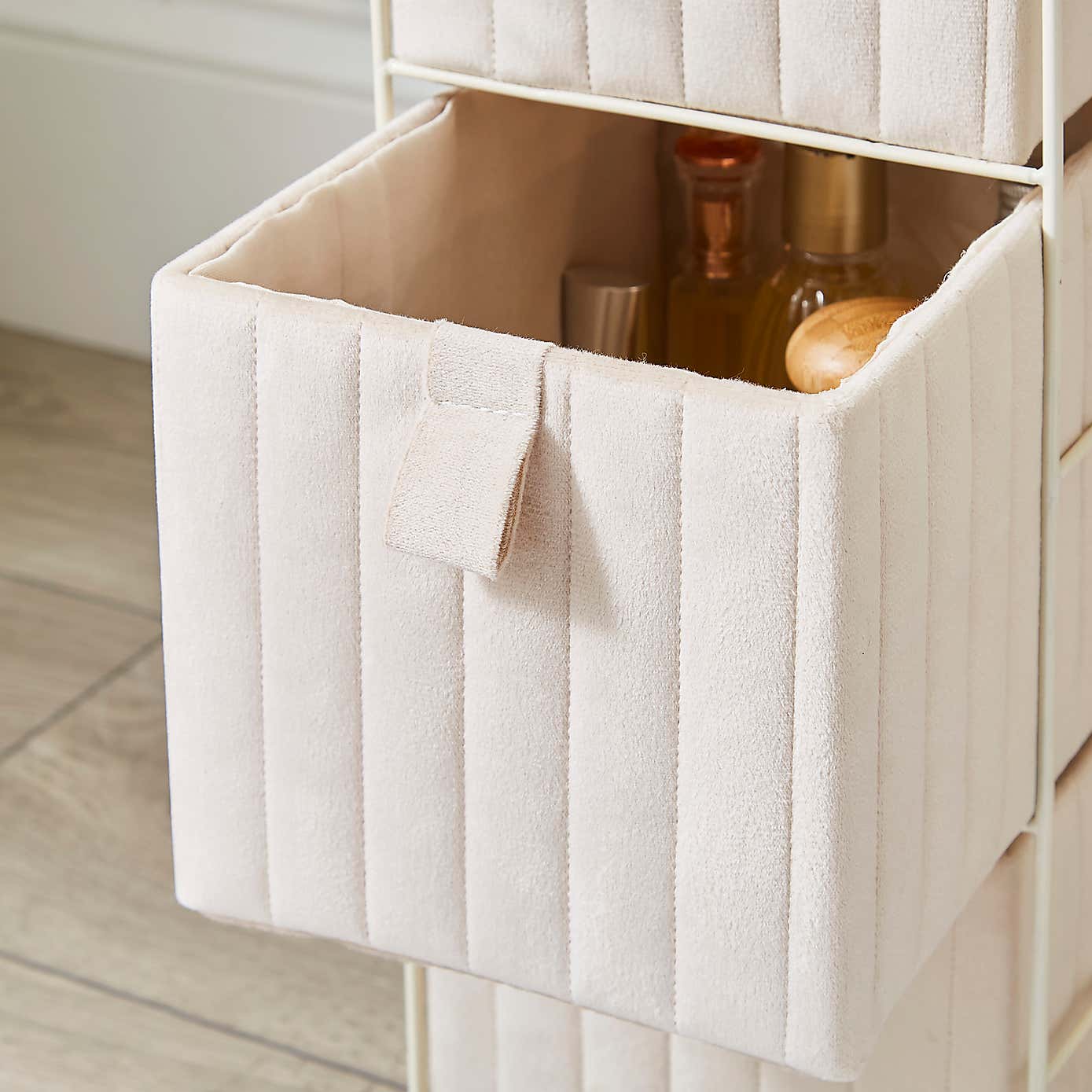 Modern Luxe Ribbed 4 Drawer Storage Tower