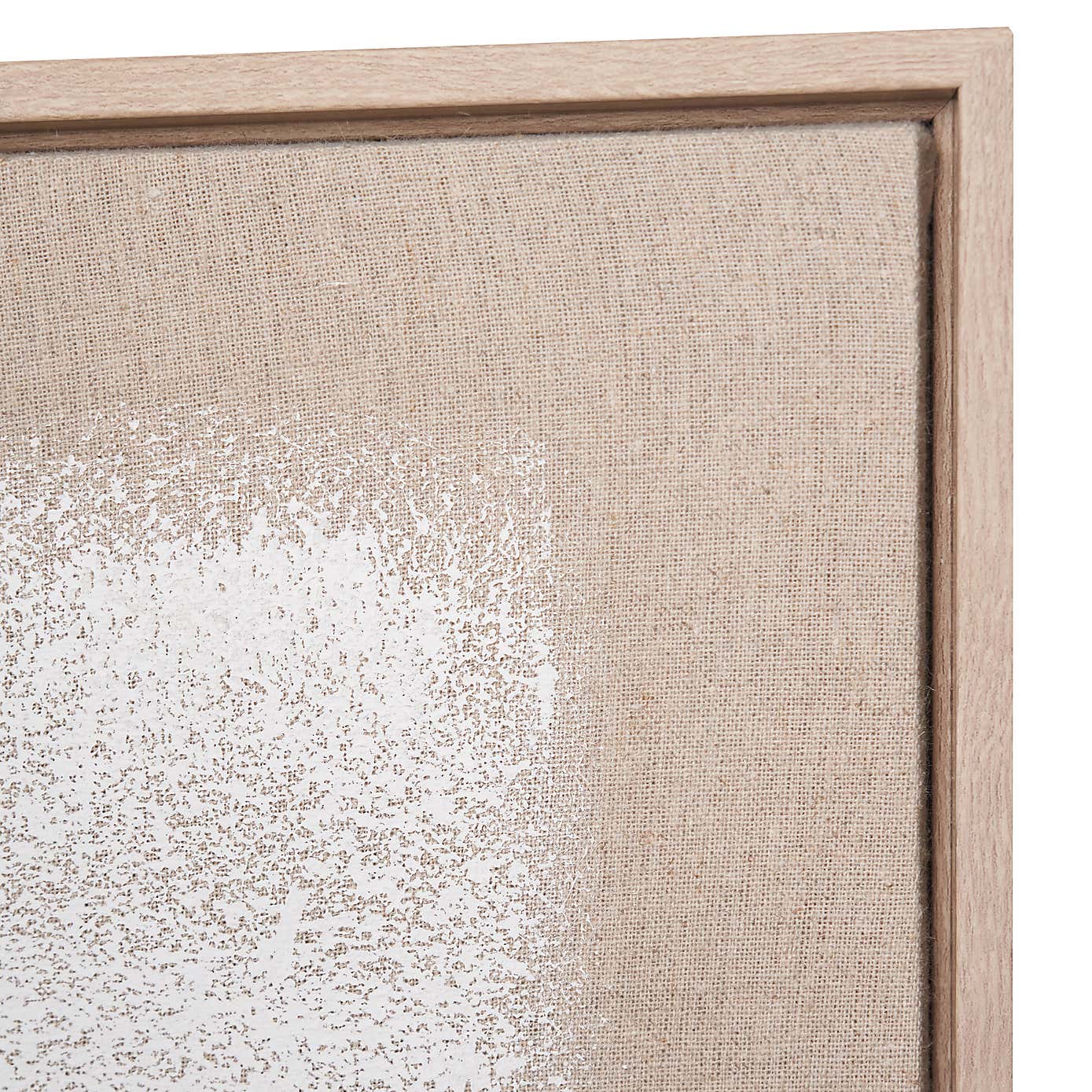 White and Natural Textured Framed Canvas