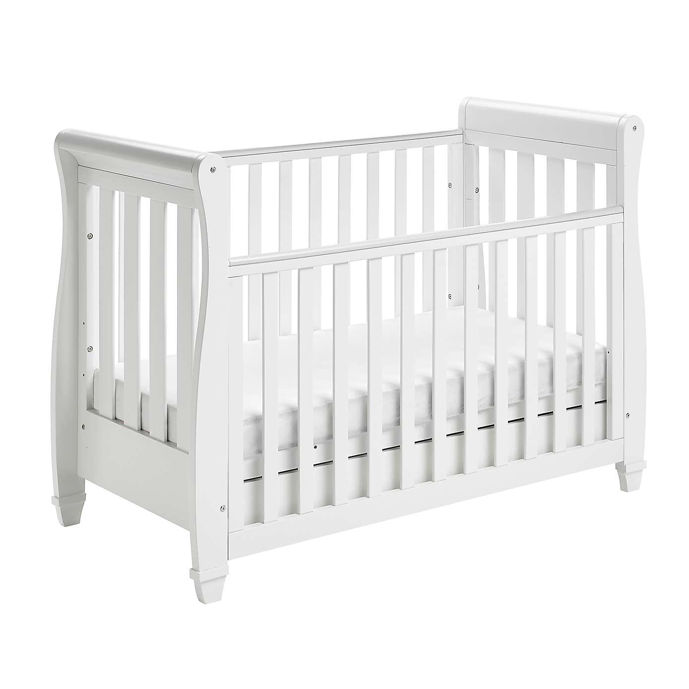 Babymore Eva Sleigh Cot Bed with Drawer