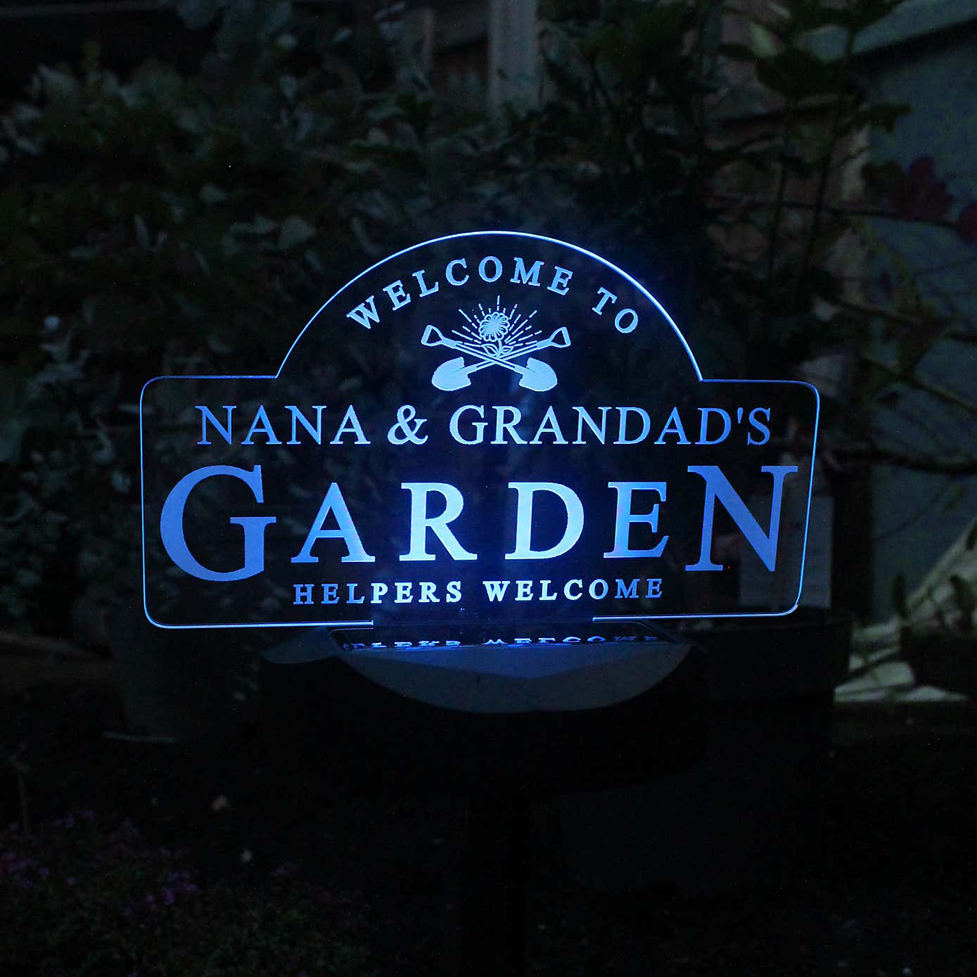 Personalised Garden Sign Outdoor Solar LED Light