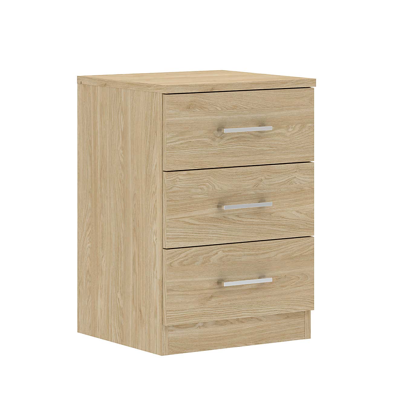 Foster 3 Drawer Bedside Table