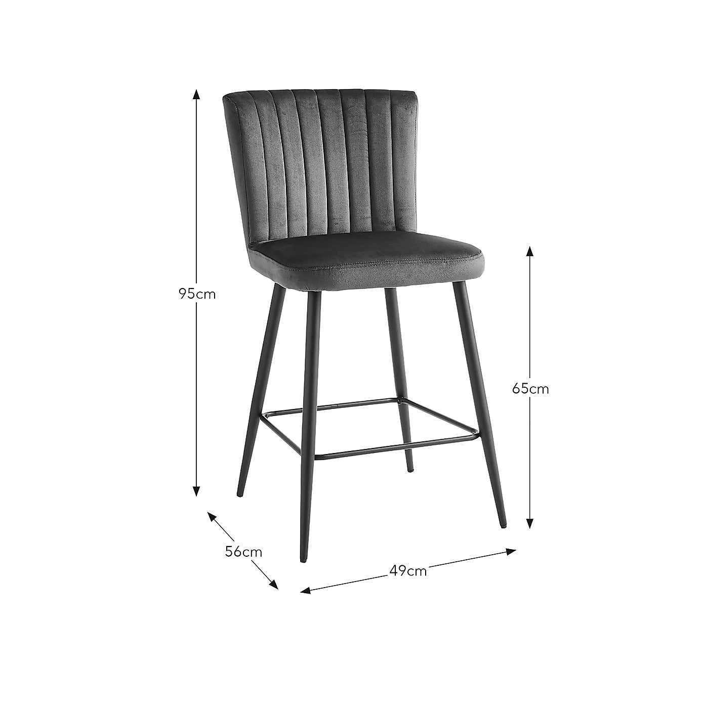 Taylor Counter Height Bar Stool, Grey Faux Leather