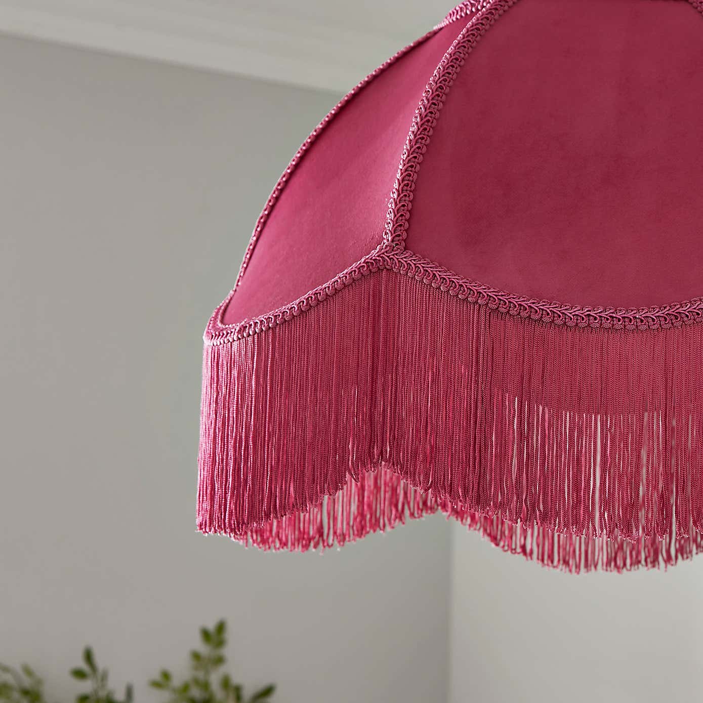 Carmona Fringed Velvet Lamp Shade
