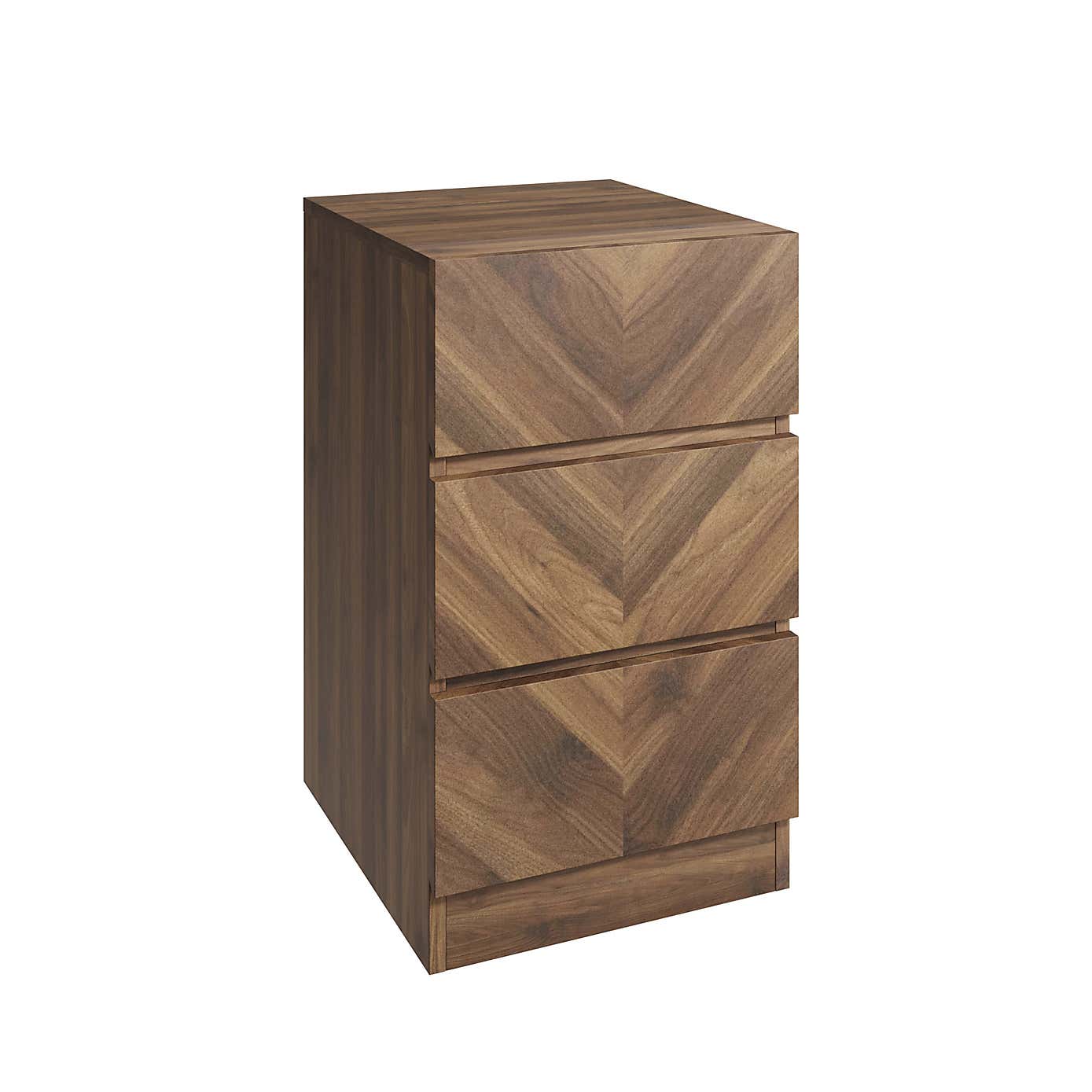Taranto 3 Drawer Bedside Table Euro Oak