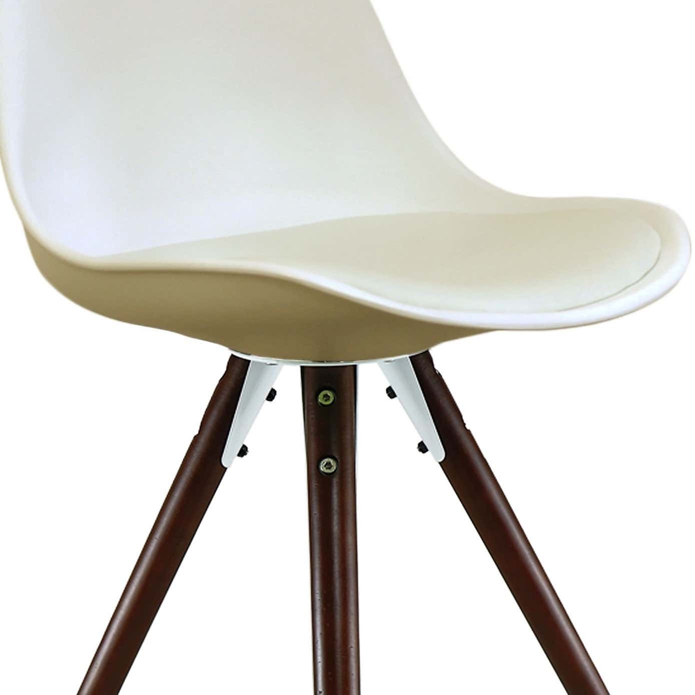 Fusion Living Soho Plastic Dining Chair with Pyramid Legs