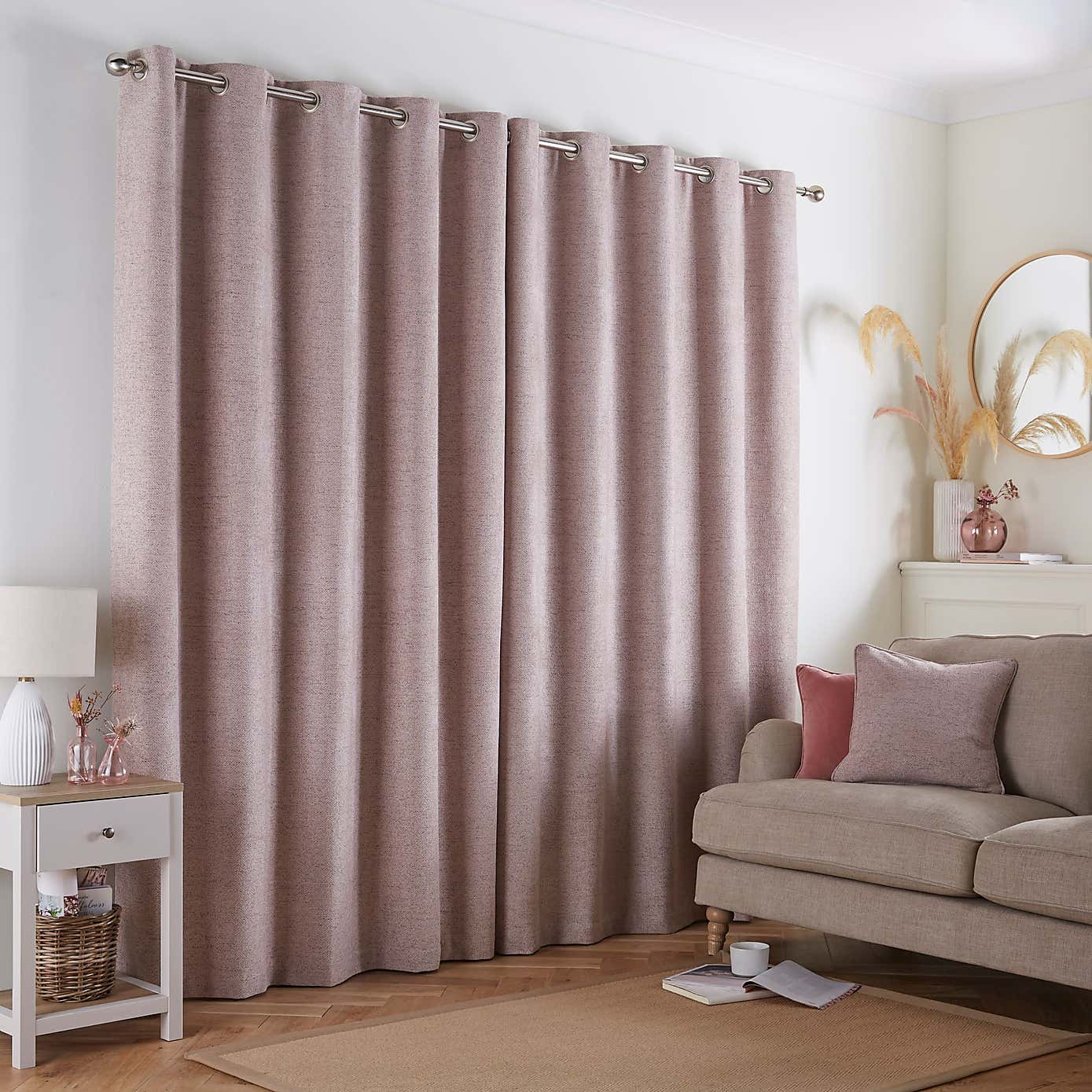 Churchgate Swithland Herringbone Eyelet Curtains