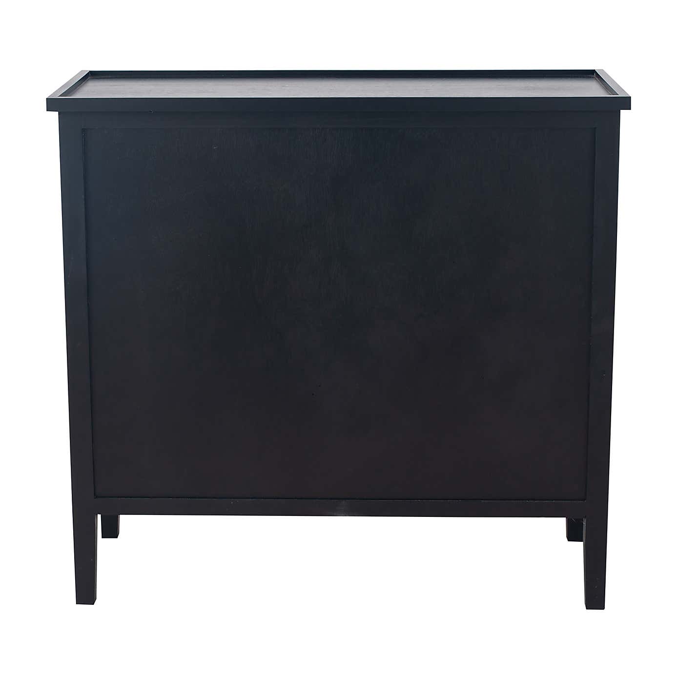 Pacific Chelmsford 4 Drawer Chest, Black Painted Pine