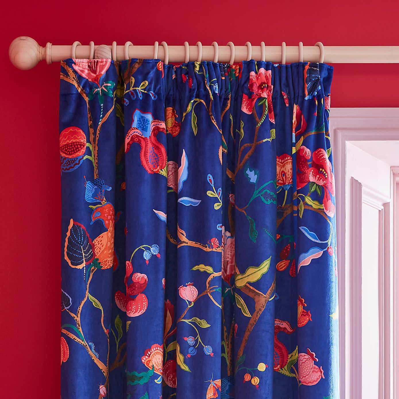 Sophie Robinson Midnight Garden Pencil Pleat Single Curtain