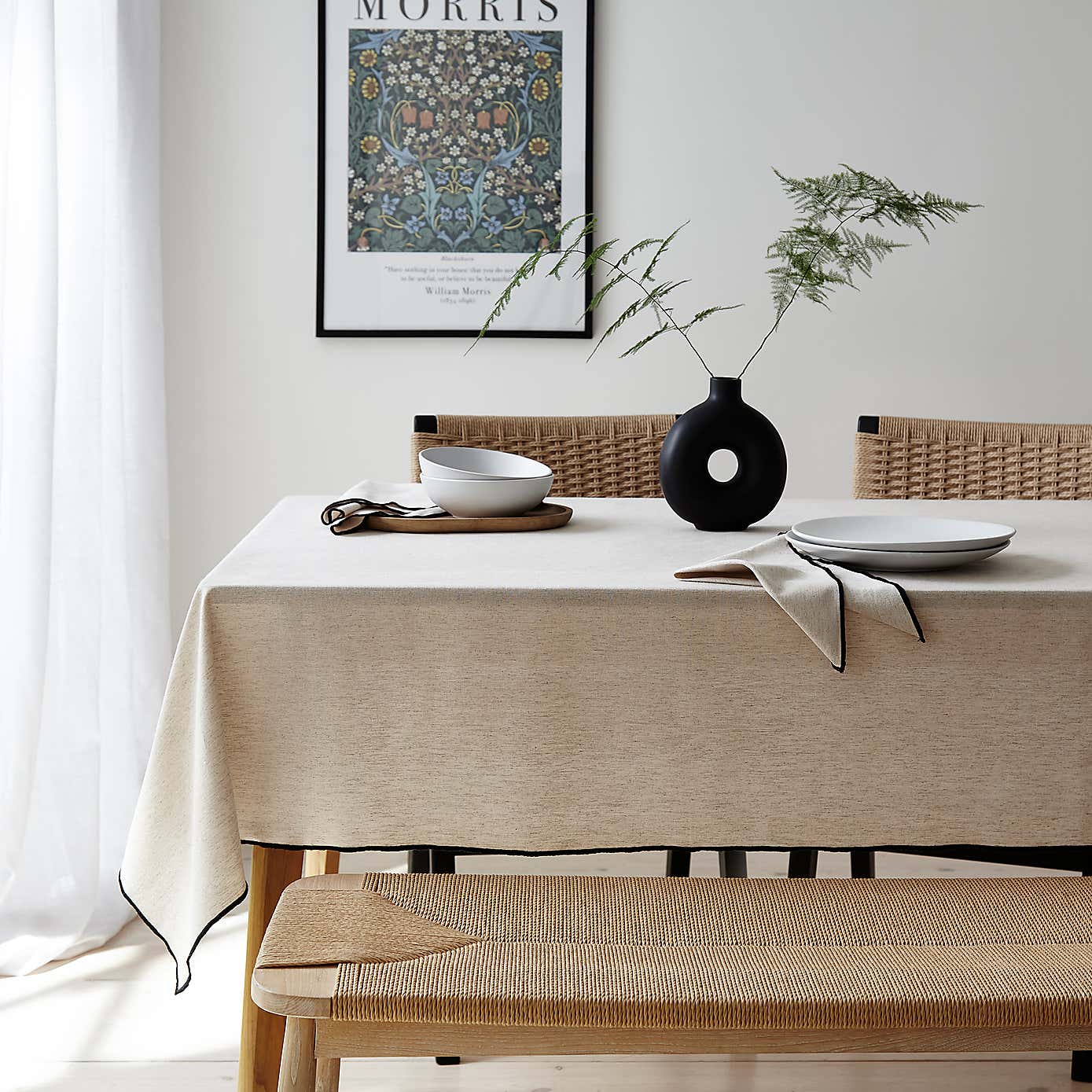 Contrast Stitch Tablecloth