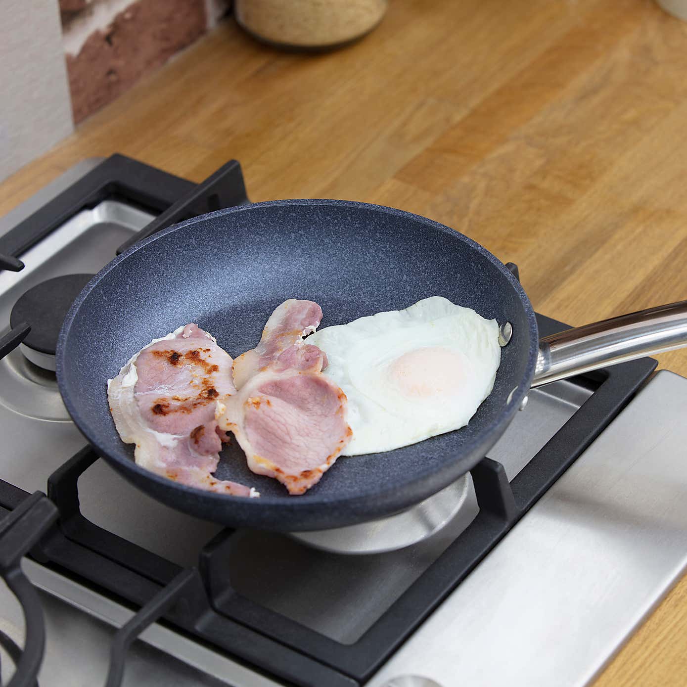 TruStone Non-Stick Aluminium Violet Black Frying Pan, 20cm