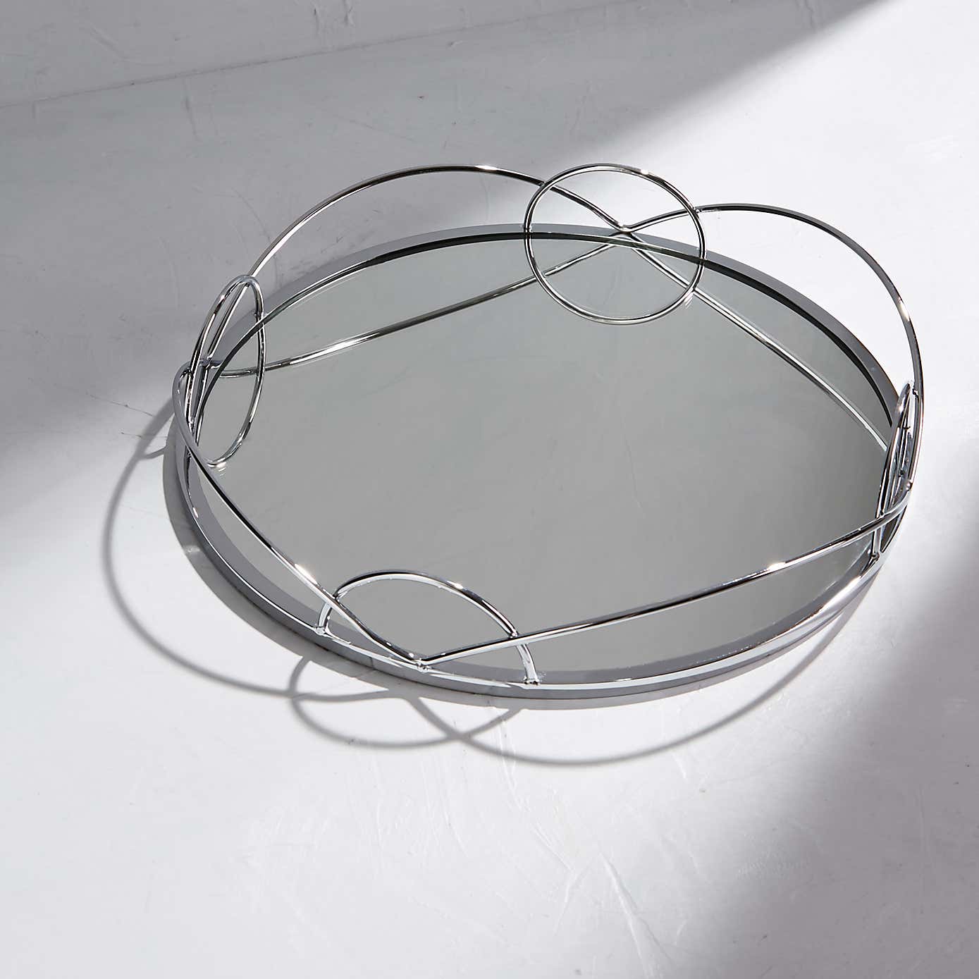 Dorma Silver Mirrored Tray