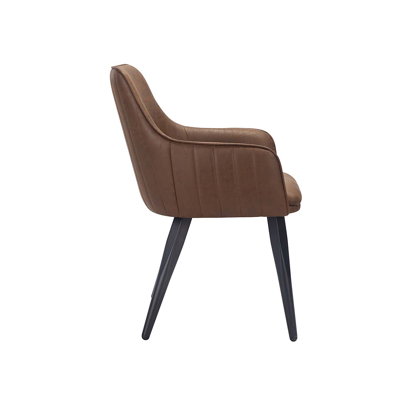 Indus Valley Logan 6 Seater Dining Table With 6 Faux Leather Chairs