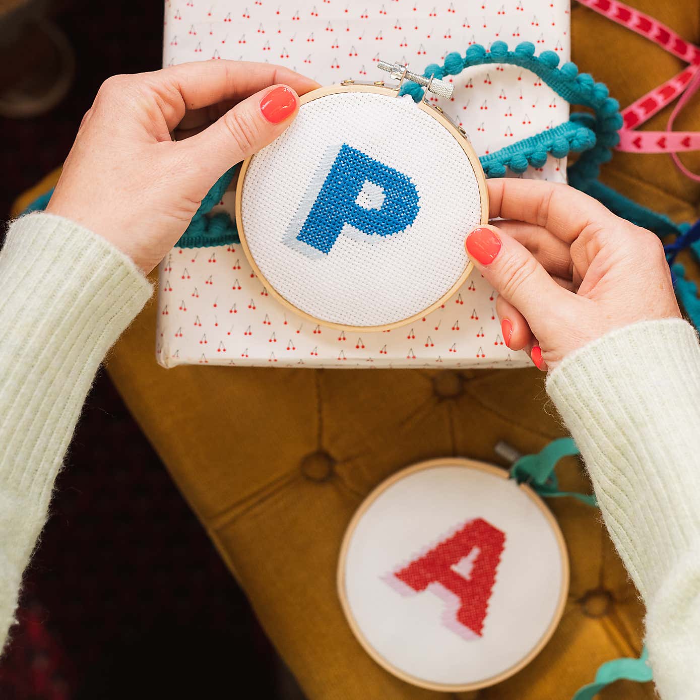 Cotton Clara Drop Shadow Alphabet Cross Stitch Kit