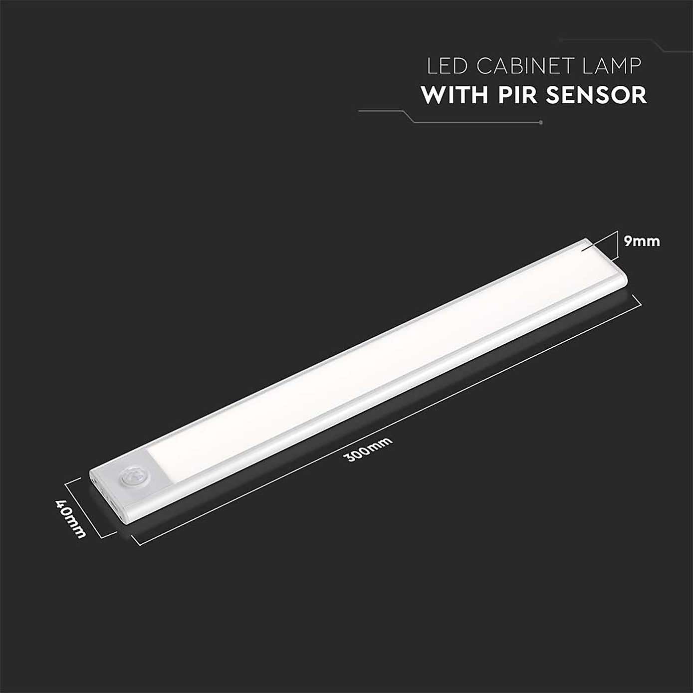 V-TAC 1.5W PIR Motion Sensor LED Cabinet Light