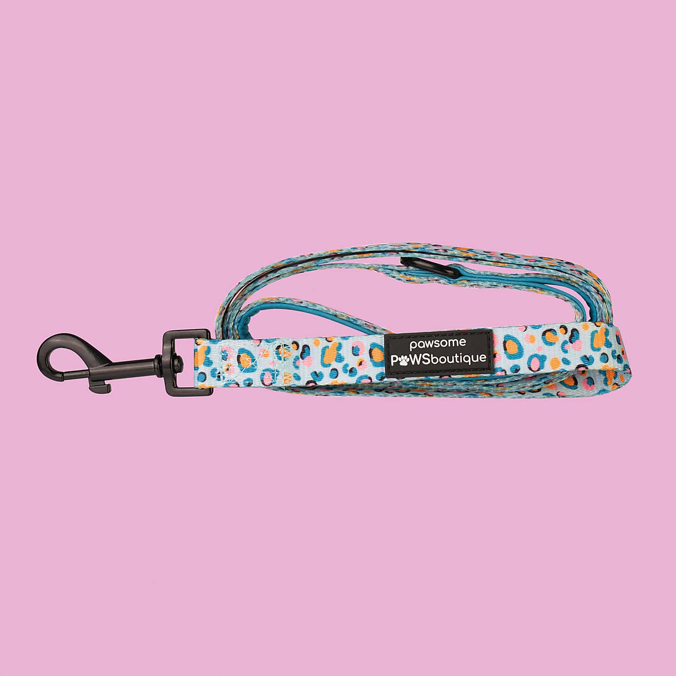 Blue Leopard Dog Lead