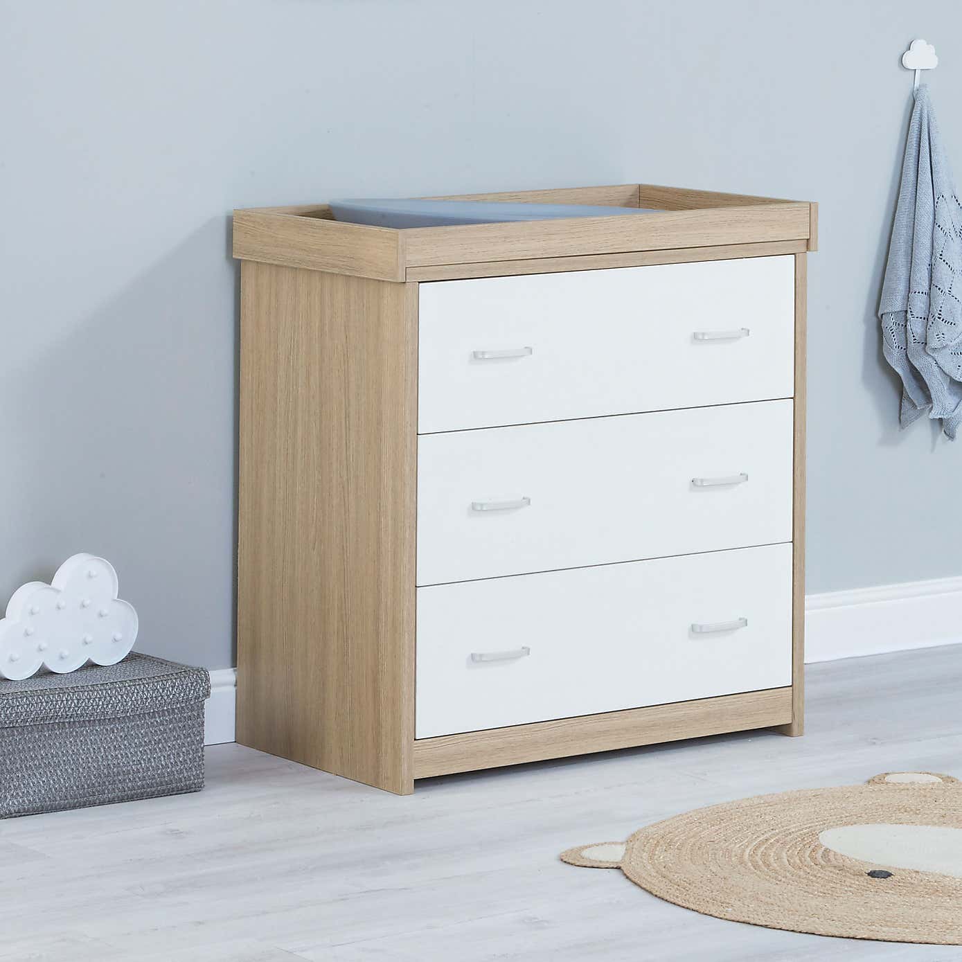 Babymore Luno Veni 3 Drawer Chest & Changing Unit