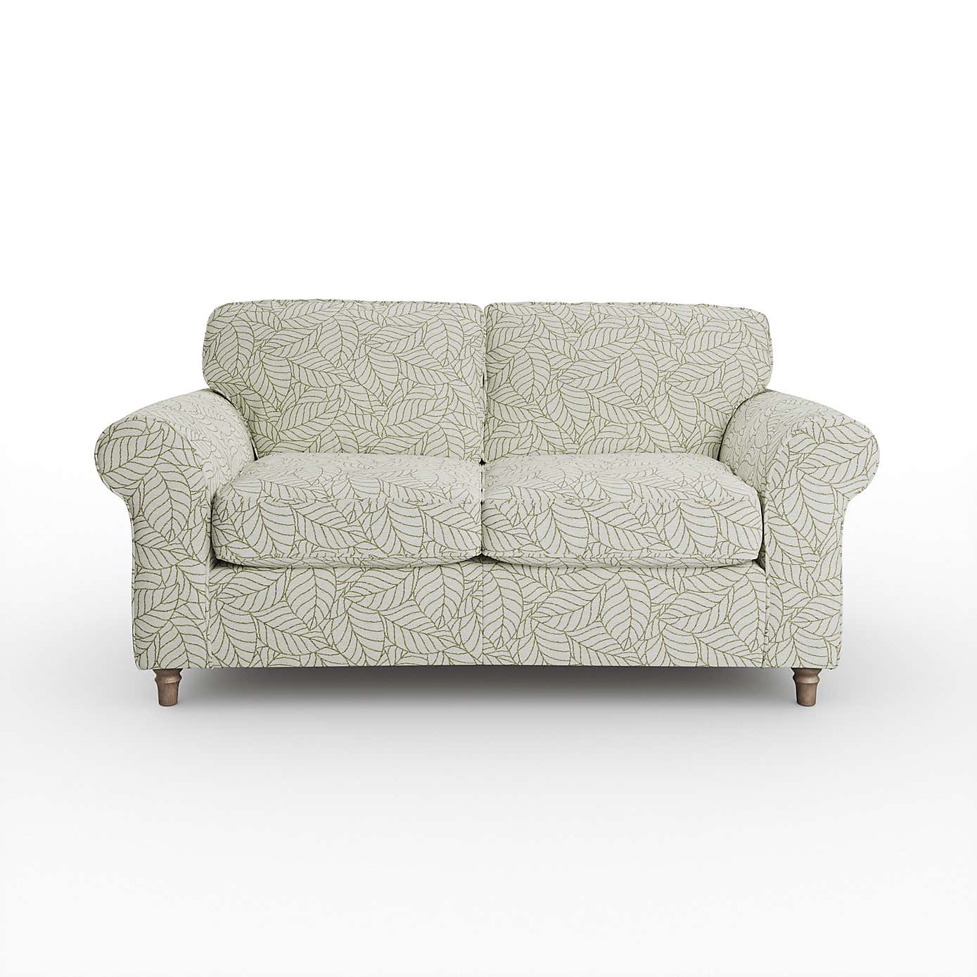 Flori 2 Seater Sofa, Leaf Print Fabric