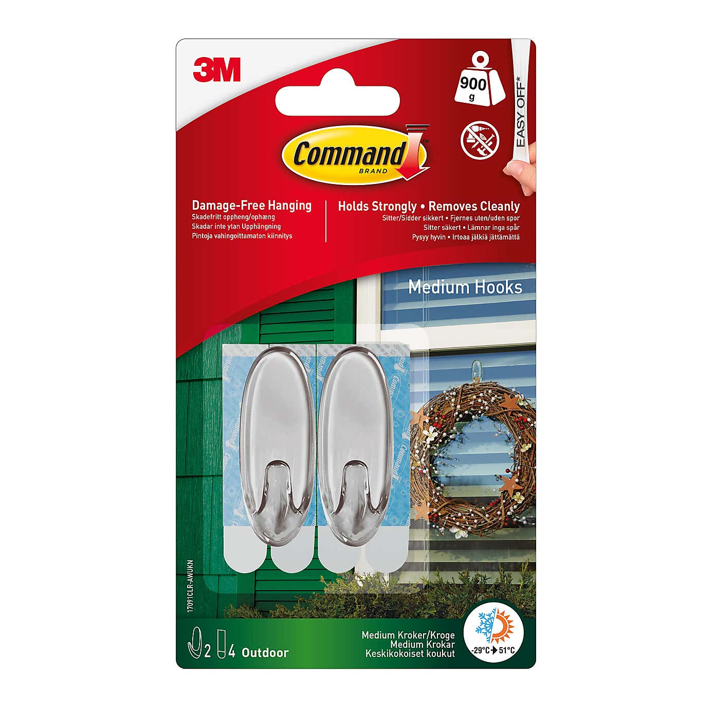 Command Outdoor Medium Window Hooks