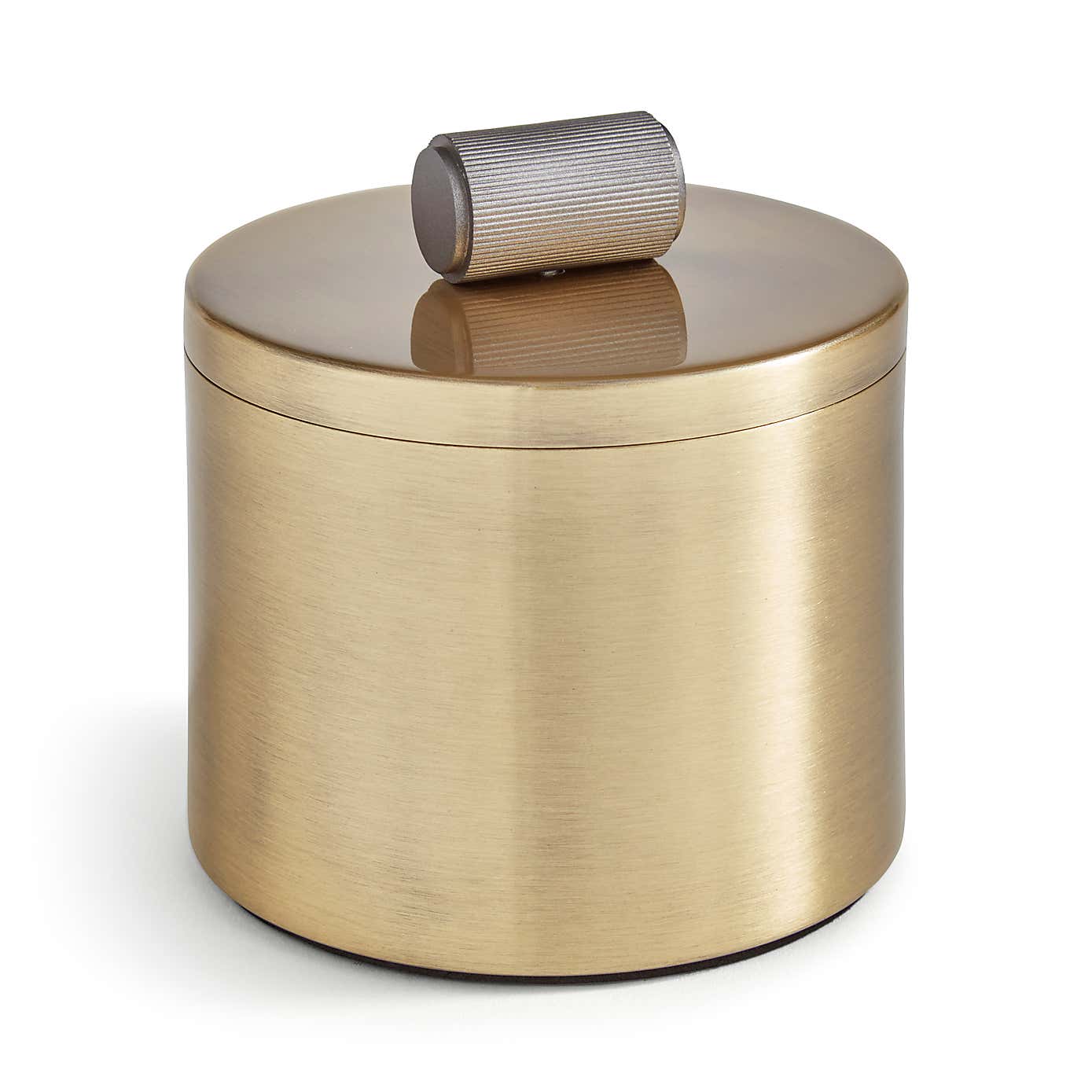 Industrial Brushed Gold Metal Trinket Jar