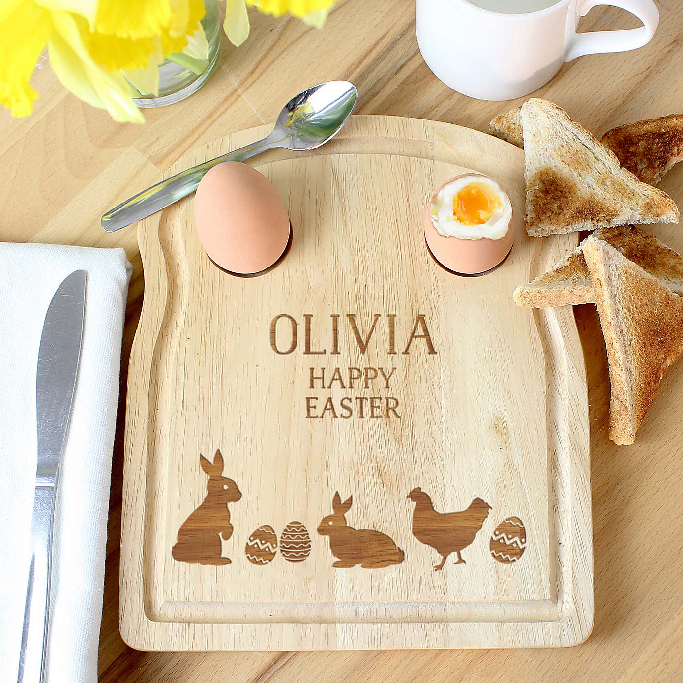 Personalised Spring Egg and Toast Board