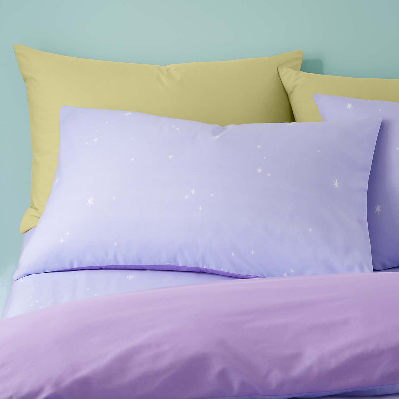 Bright Rainbow Ombre Reversible Duvet Cover and Pillowcase Set