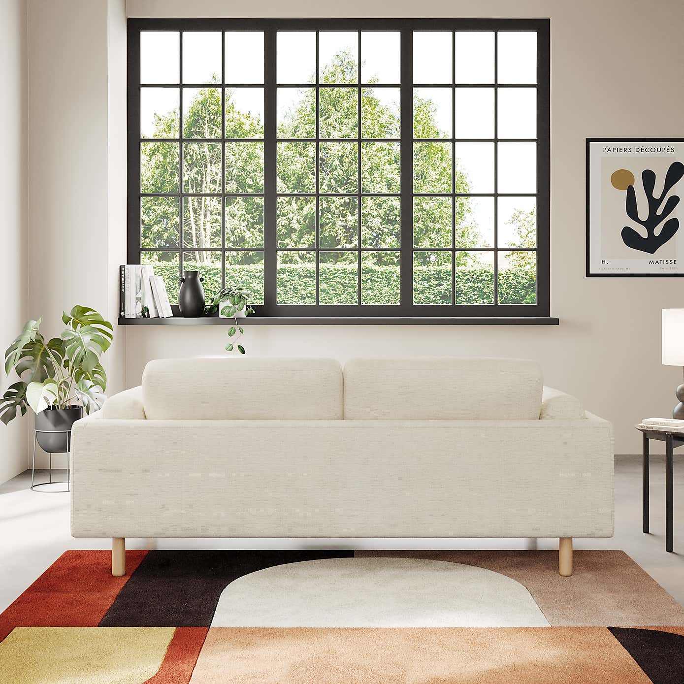 Newton Chunky Tonal Weave 3 Seater Sofa