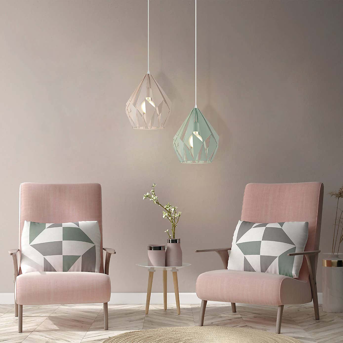 EGLO Carlton-P Apricot Pendant Light