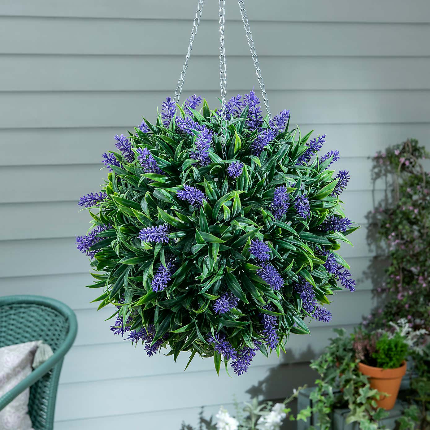 Topiary Ball Purple Flower 25cm