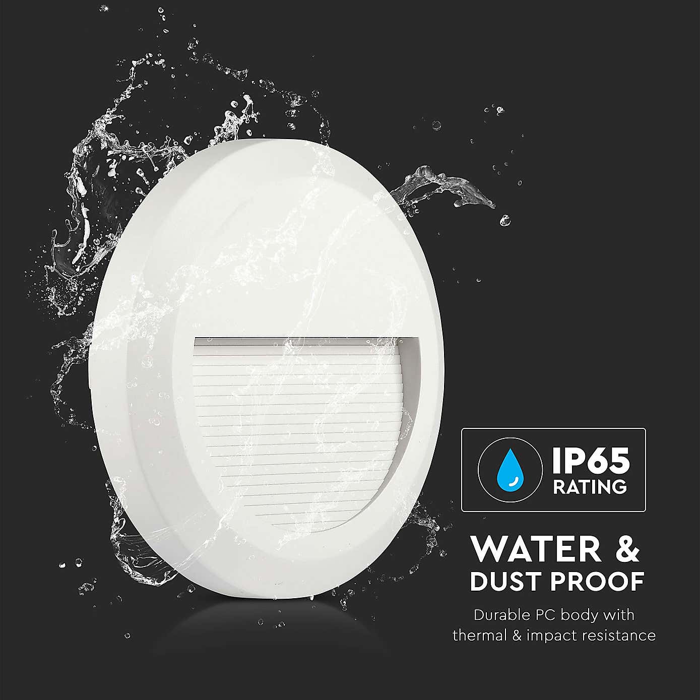 Set of 4 V-TAC 2W Indoor Outdoor Round Step Lights