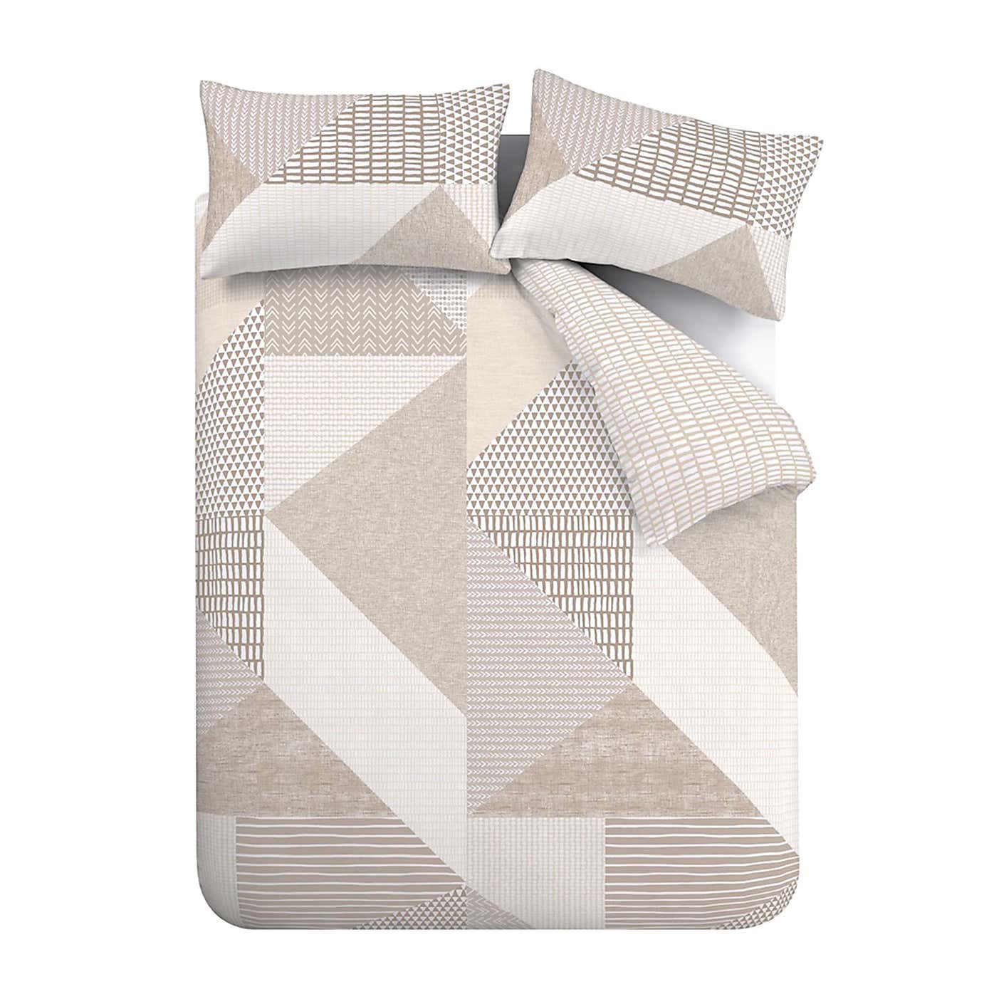 Catherine Lansfield Larsson Geo Duvet Cover and Pillowcase Set