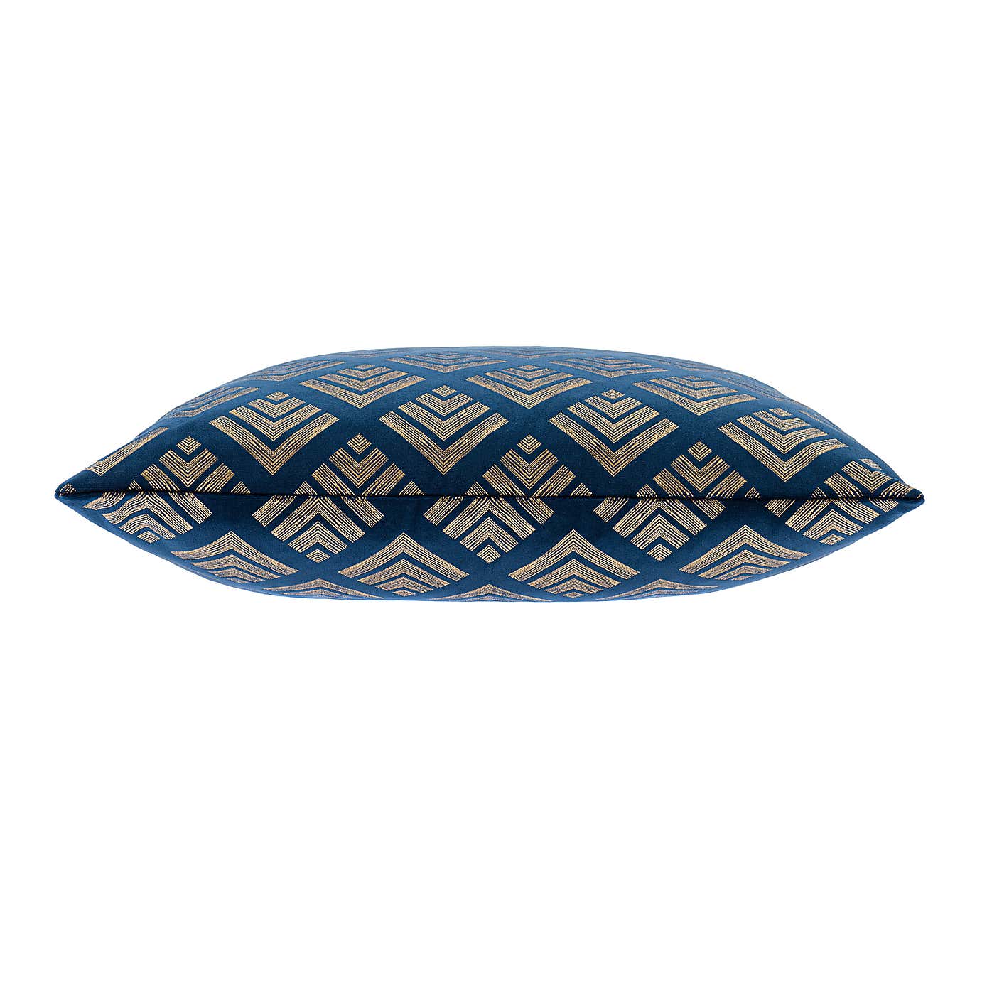 Velvet Geo Foil Navy Cushion Cover